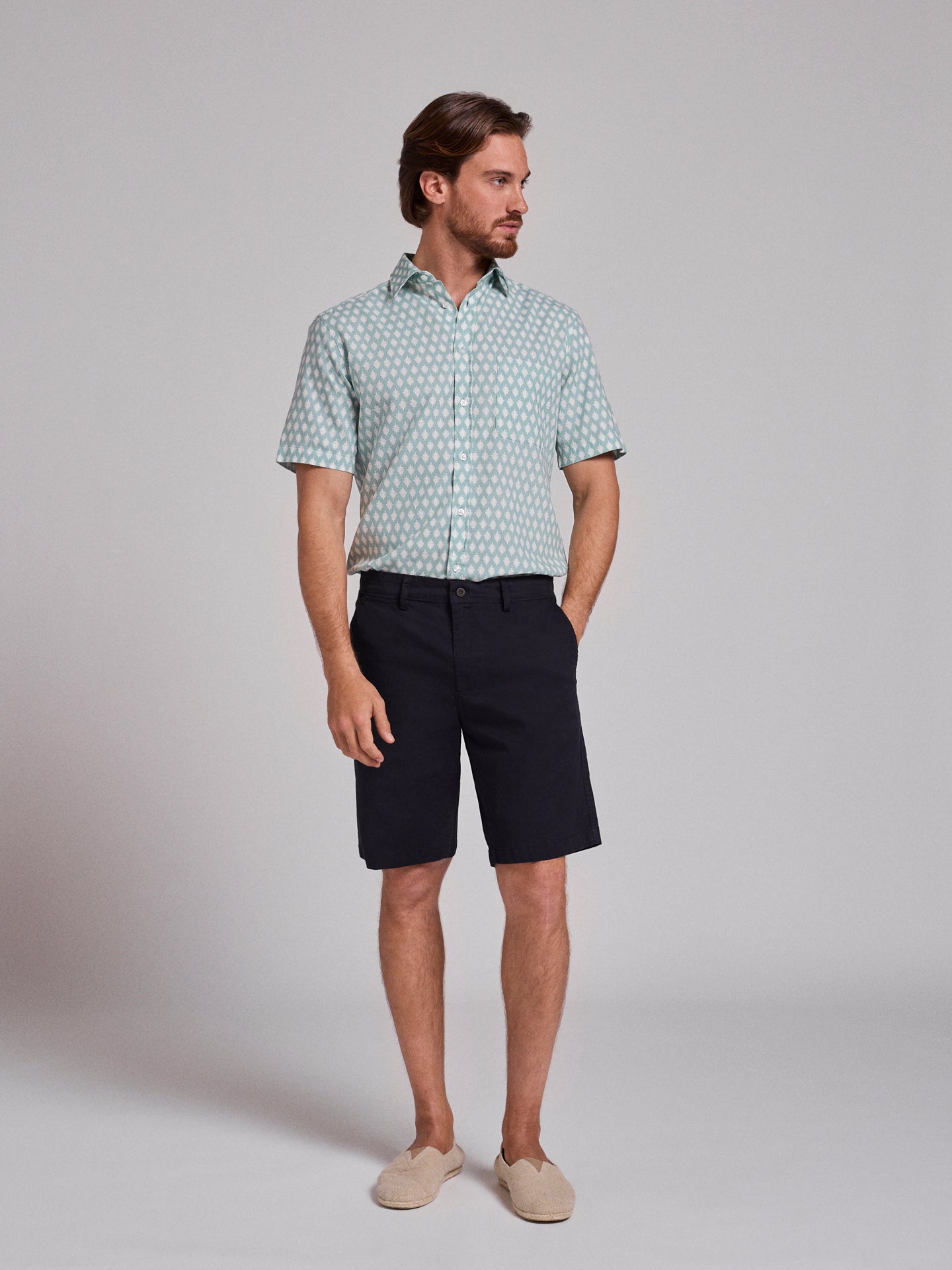 BLUE COTTON BERMUDA REGULAR FIT MR. BLUE