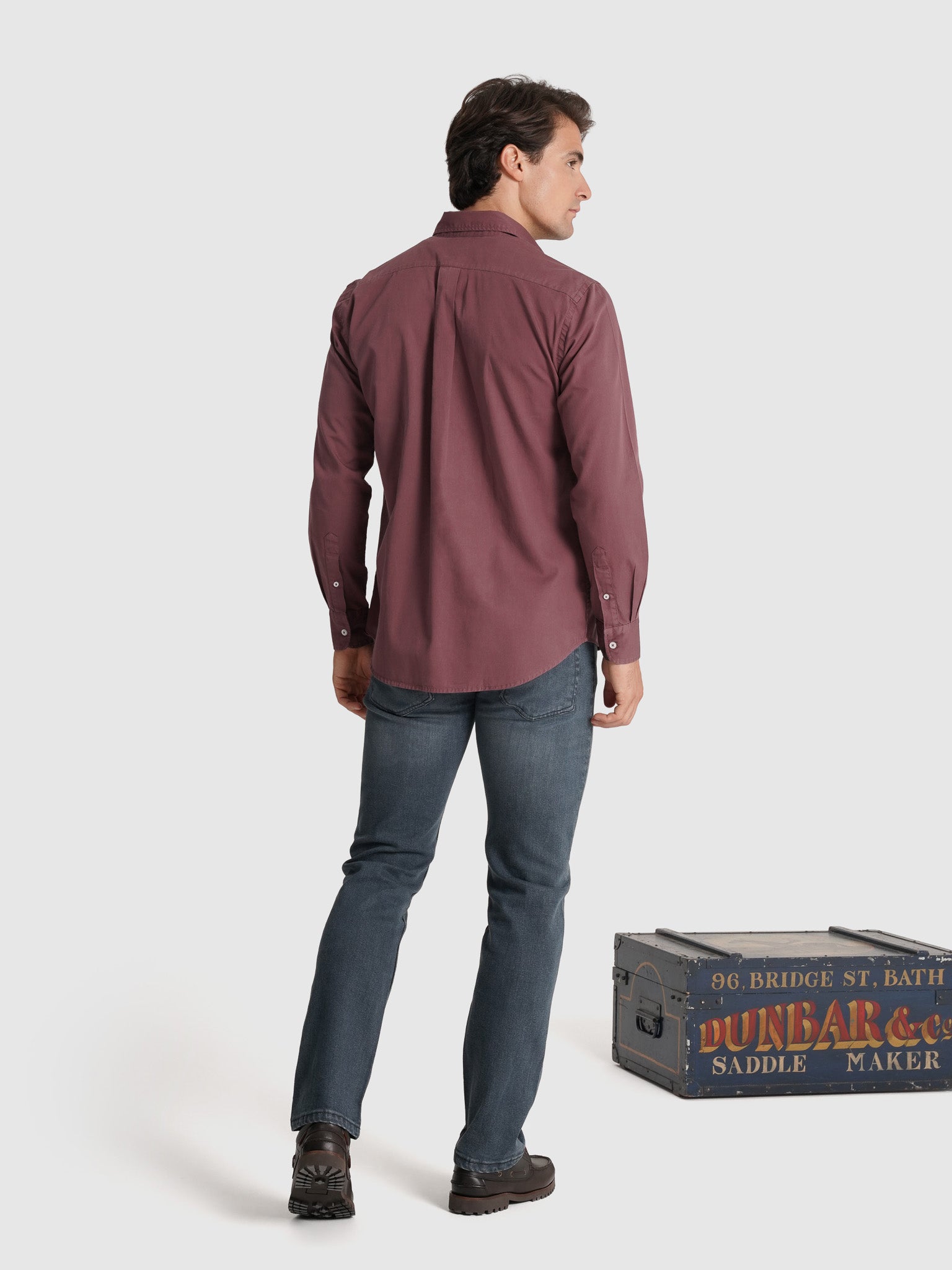 CAMISA ALGODÓN ROSA MANGA LARGA REGULAR FIT MR. AZUL