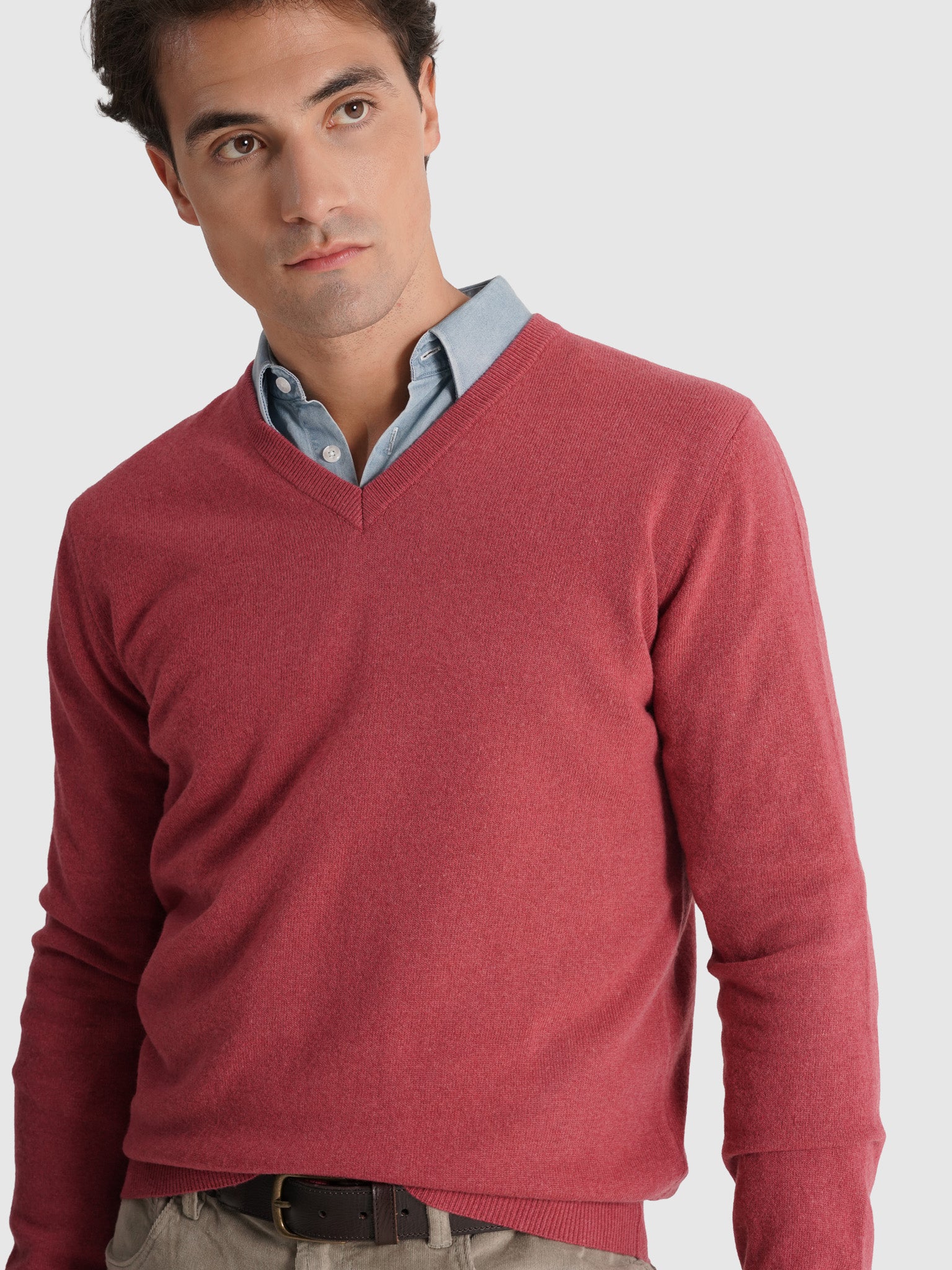 PINK WOOL PULLOVER LONG SLEEVE REGULAR FIT MR. BLUE