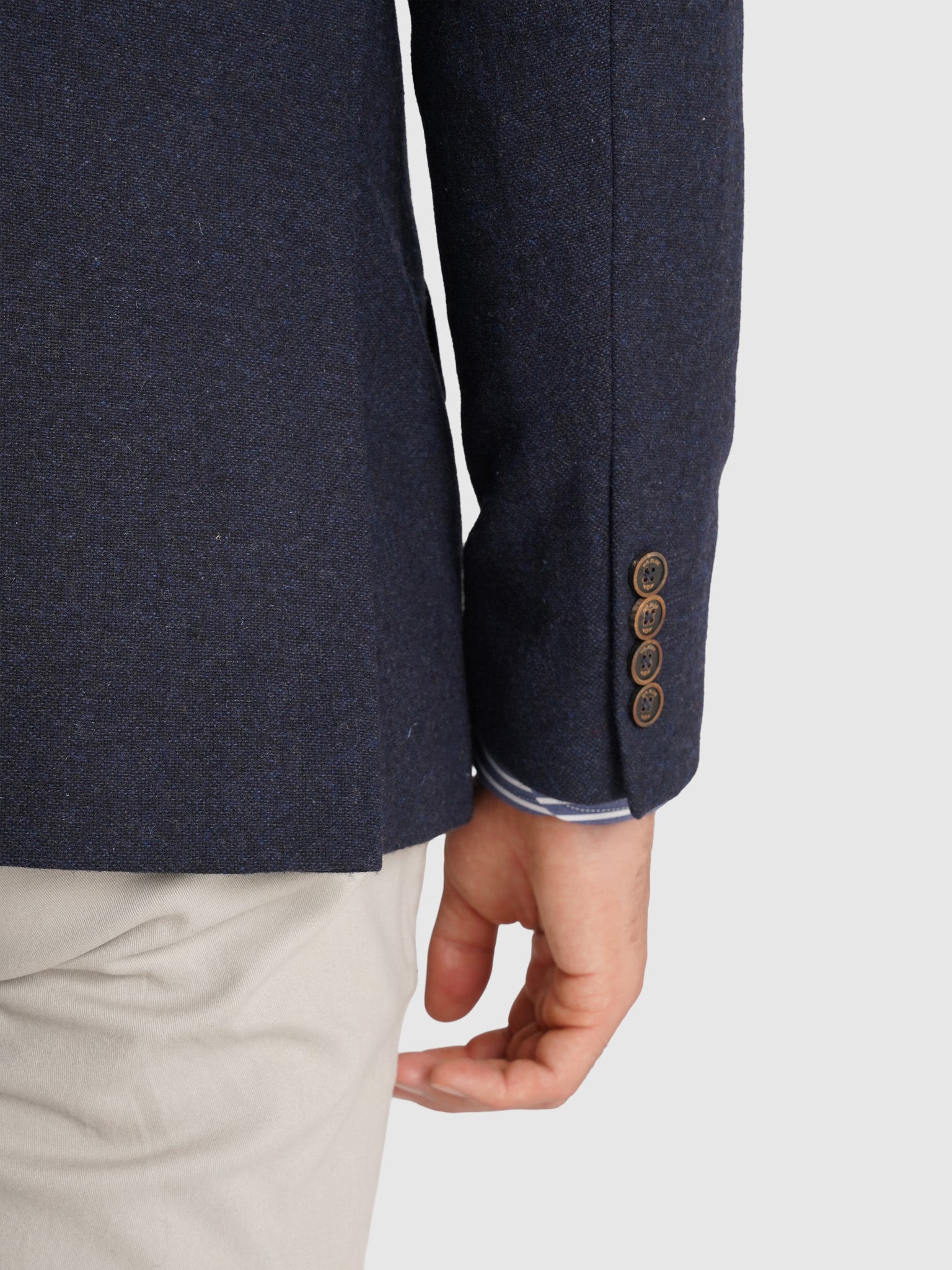BLUE WOOL BLAZER LONG SLEEVE REGULAR FIT MR. BLUE