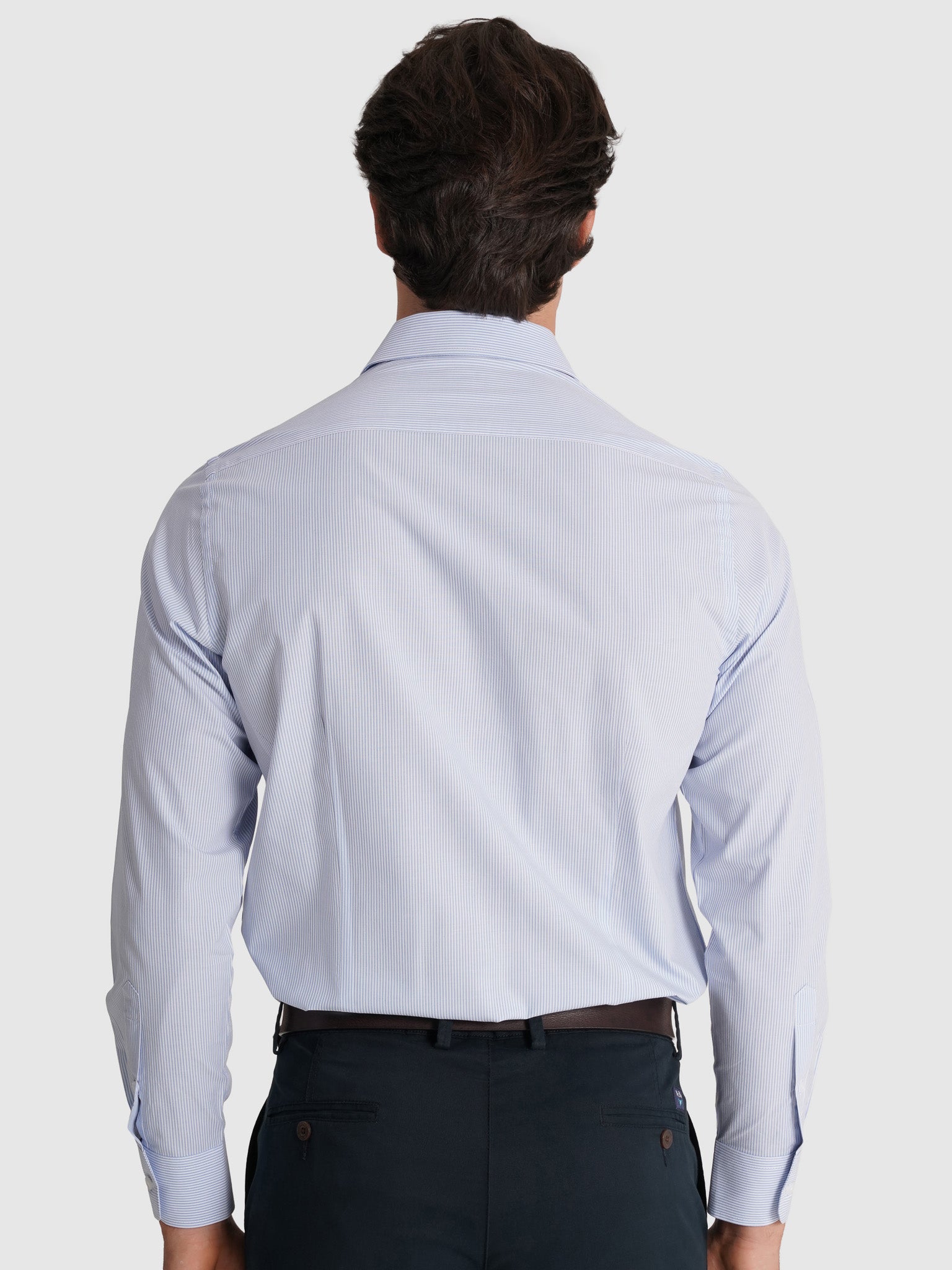 CAMISA ALGODÓN AZUL MANGA LARGA SLIM FIT MR. AZUL