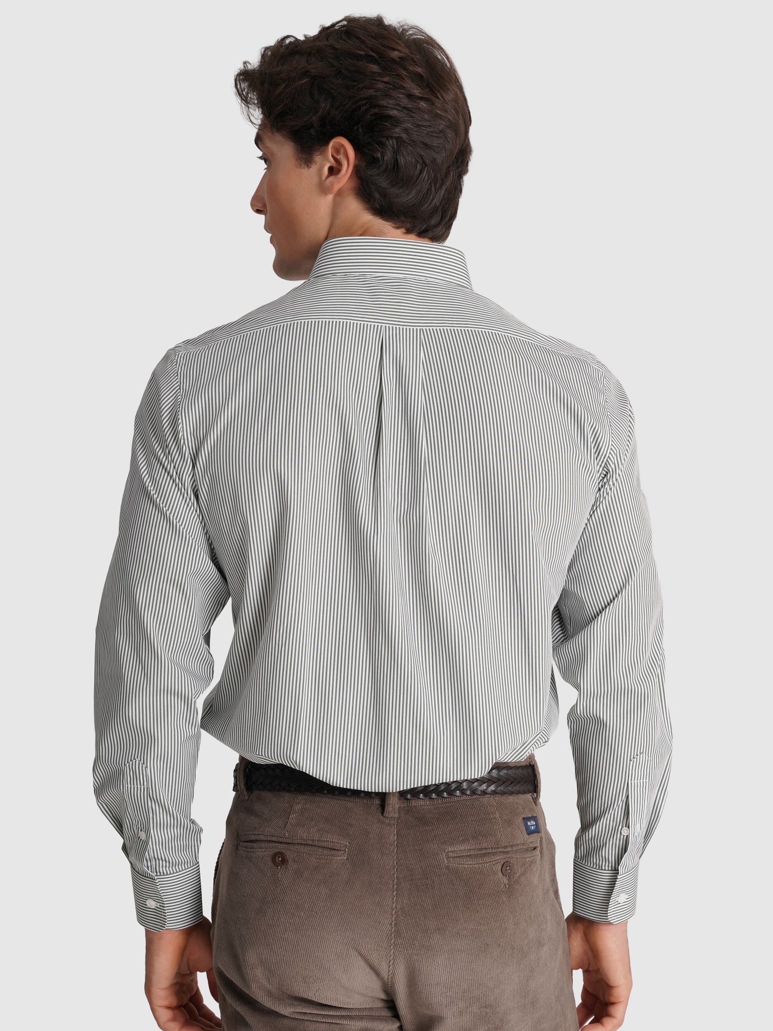 GREEN COTTON SHIRT LONG SLEEVE REGULAR FIT MR. BLUE
