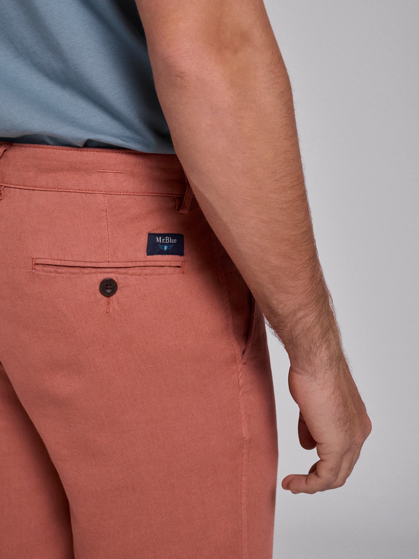 ROSAS LINEN BERMUDA REGULAR FIT MR. BLUE