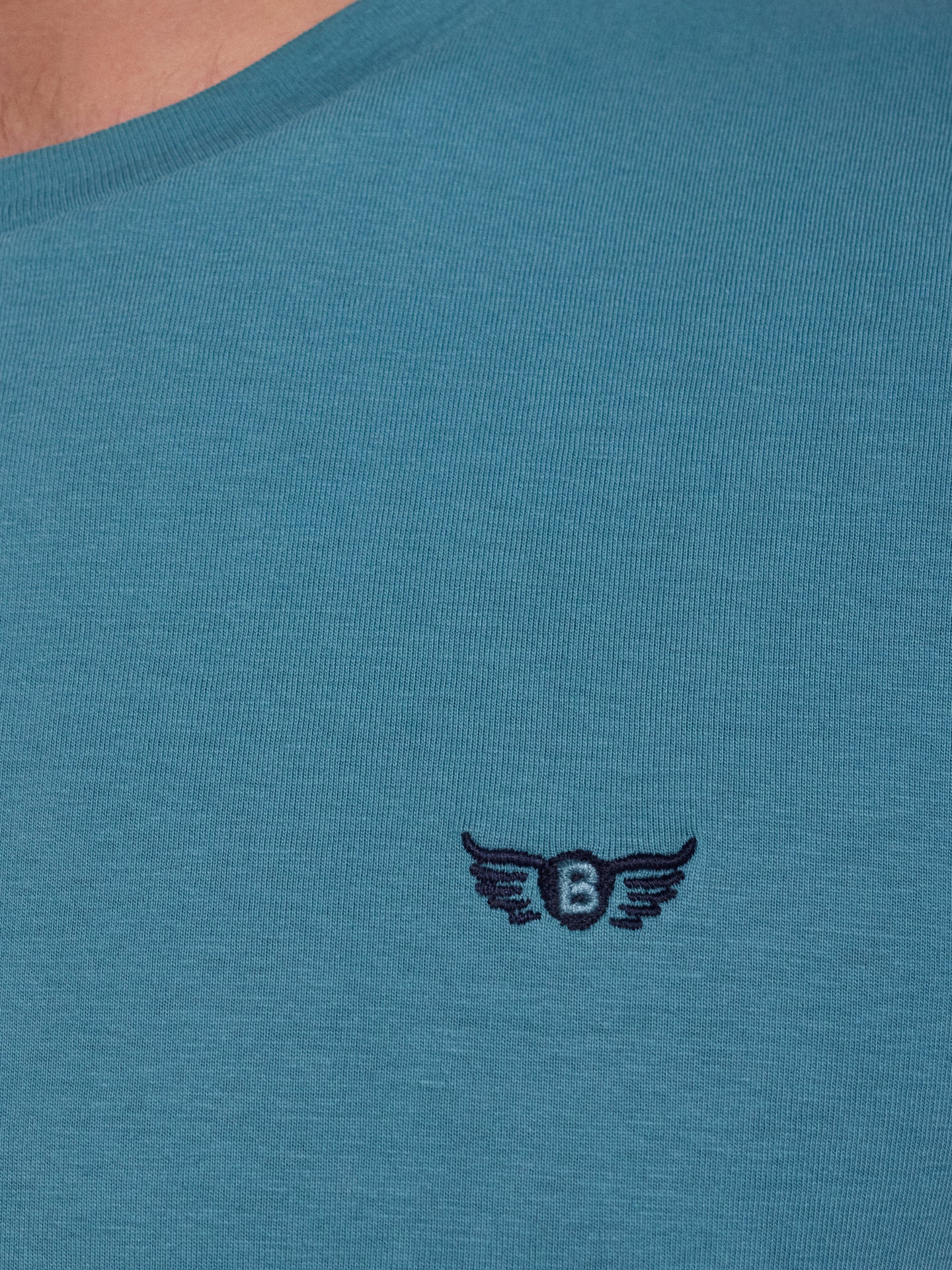 T-SHIRT ALGODÃO VERDE MANGA CURTA REGULAR FIT MR. BLUE