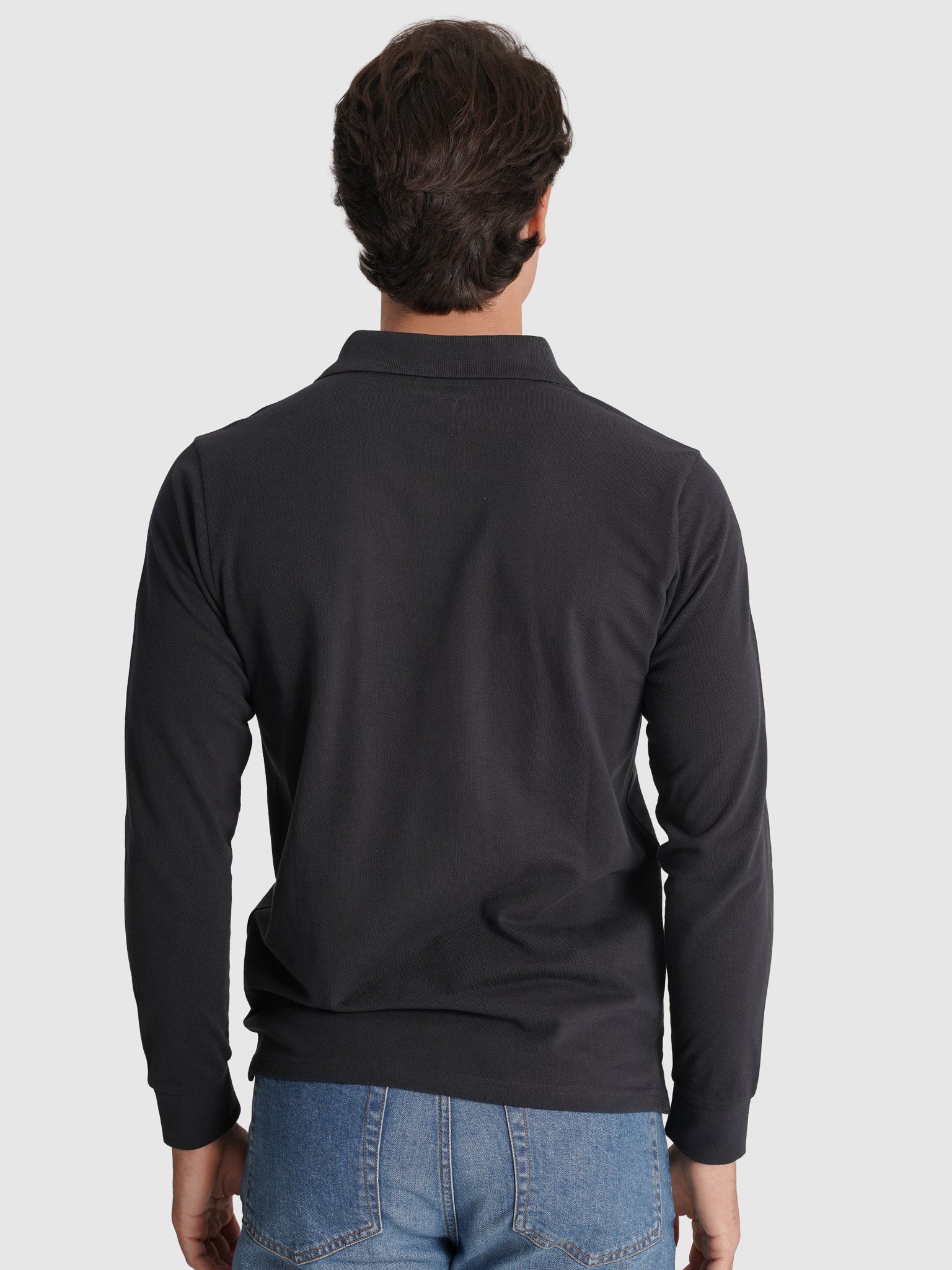 POLO ALGODÓN AZUL MANGA LARGA REGULAR FIT MR. AZUL