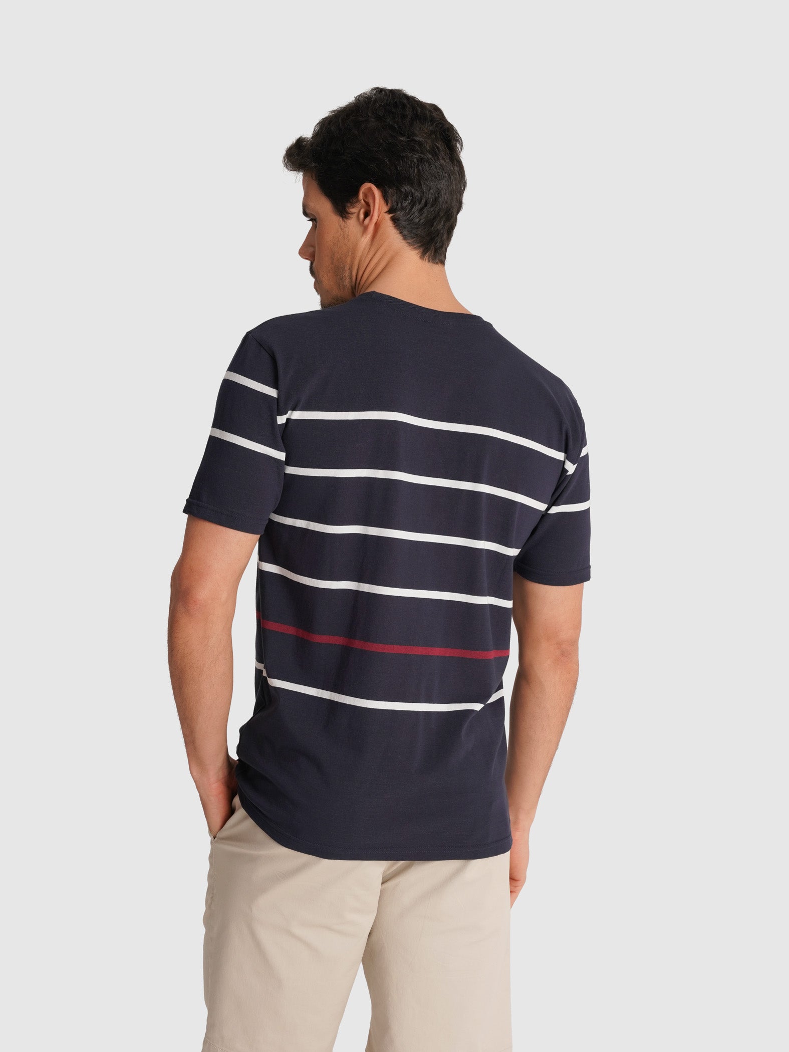 CAMISETA ALGODÓN AZUL MANGA CORTA REGULAR FIT MR. AZUL