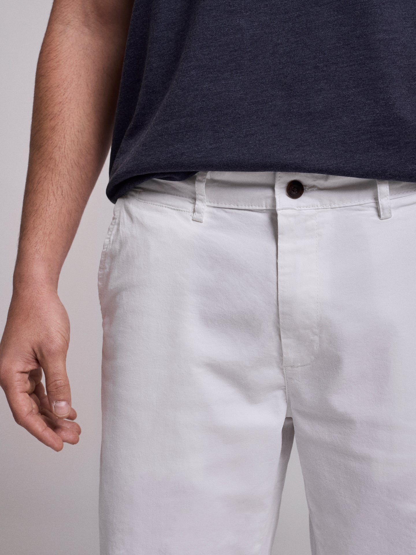 BERMUDA DE ALGODÓN BLANCA REGULAR FIT MR. AZUL
