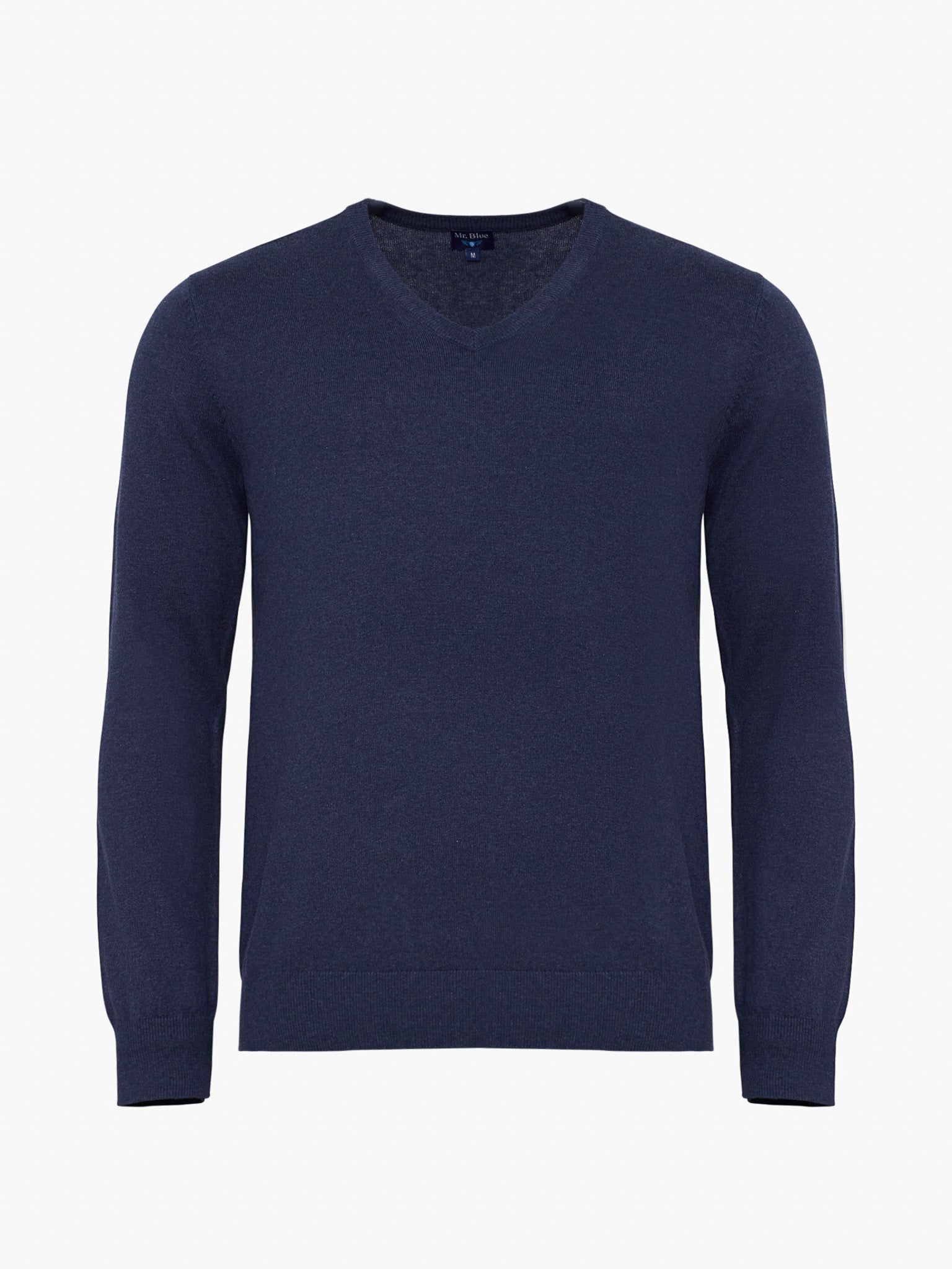 BLUE CASHMERE PULLOVER LONG SLEEVE REGULAR FIT MR. BLUE