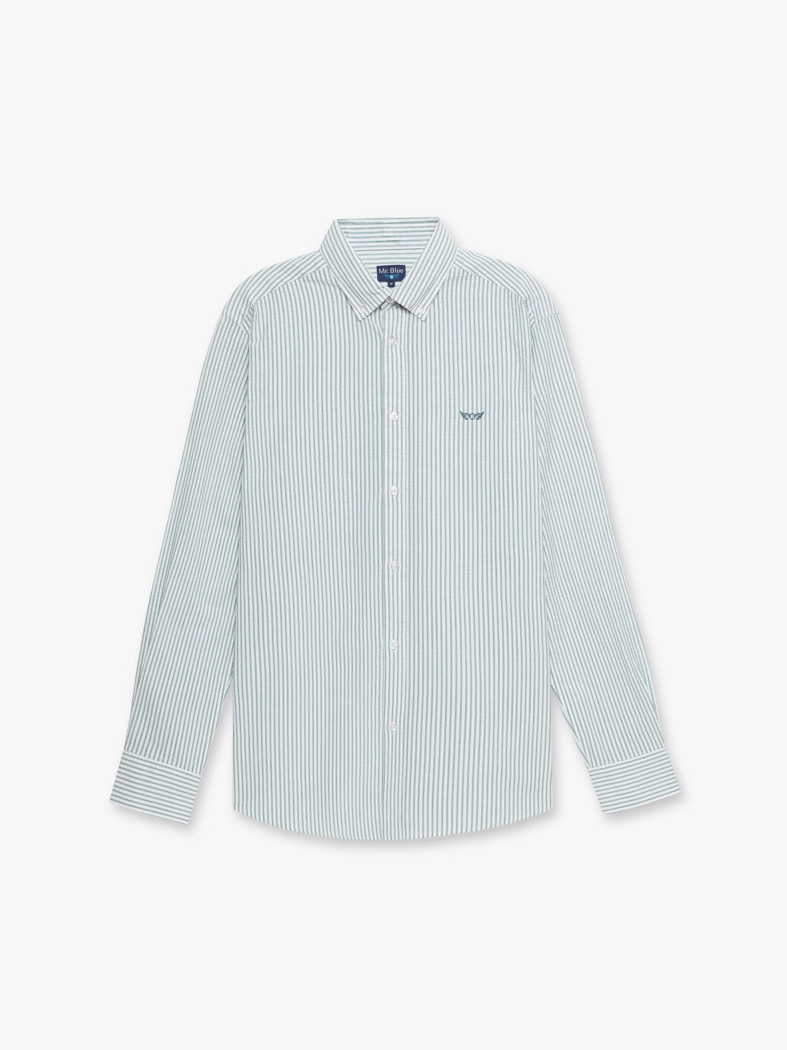 CAMISA MANGA LARGA VERDE REGULAR FIT MR. AZUL