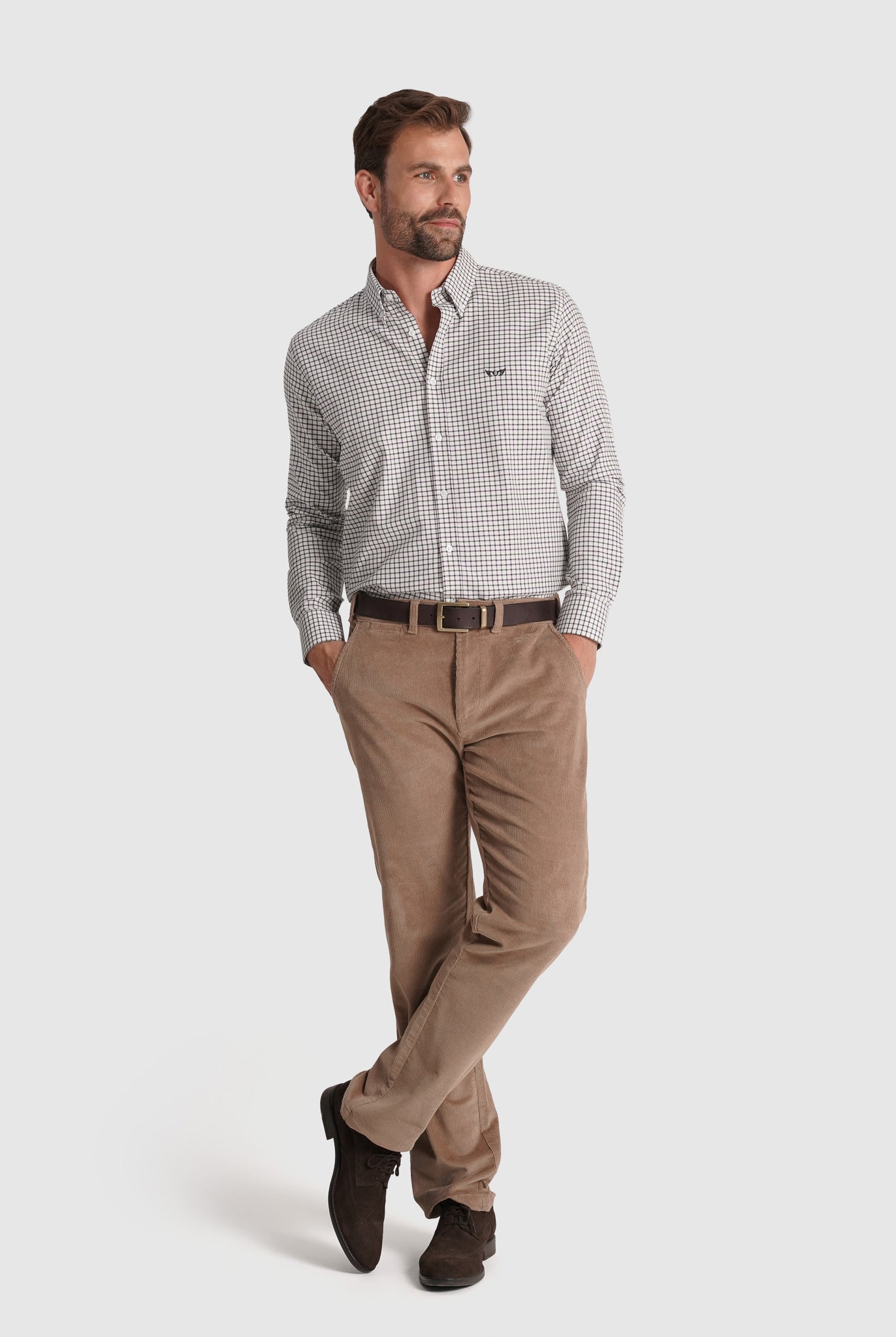 Camisa Algodão Verde Manga Comprida Regular Fit Mr. Blue