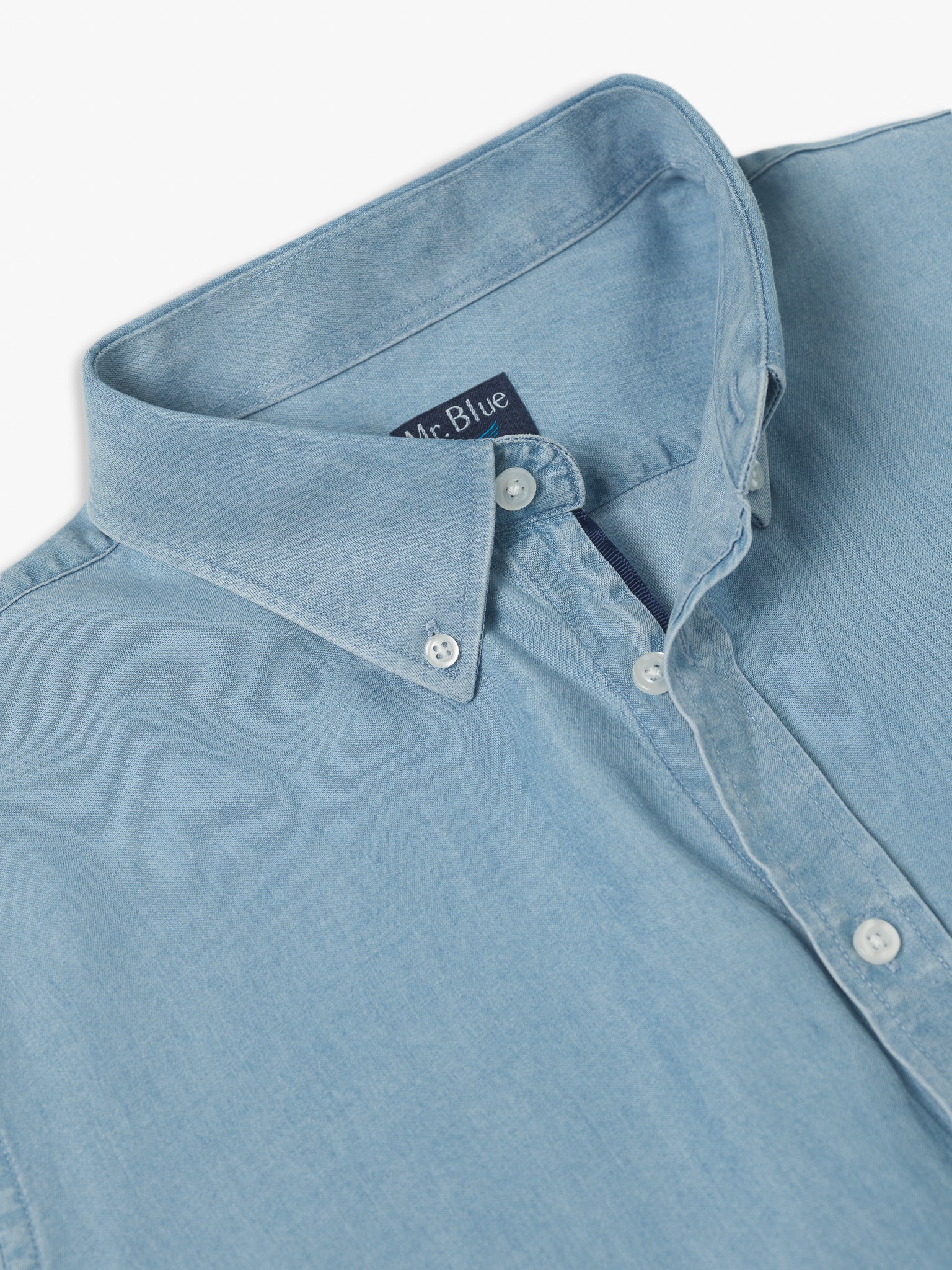 CAMISA MANGA LARGA VERDE REGULAR FIT MR. AZUL