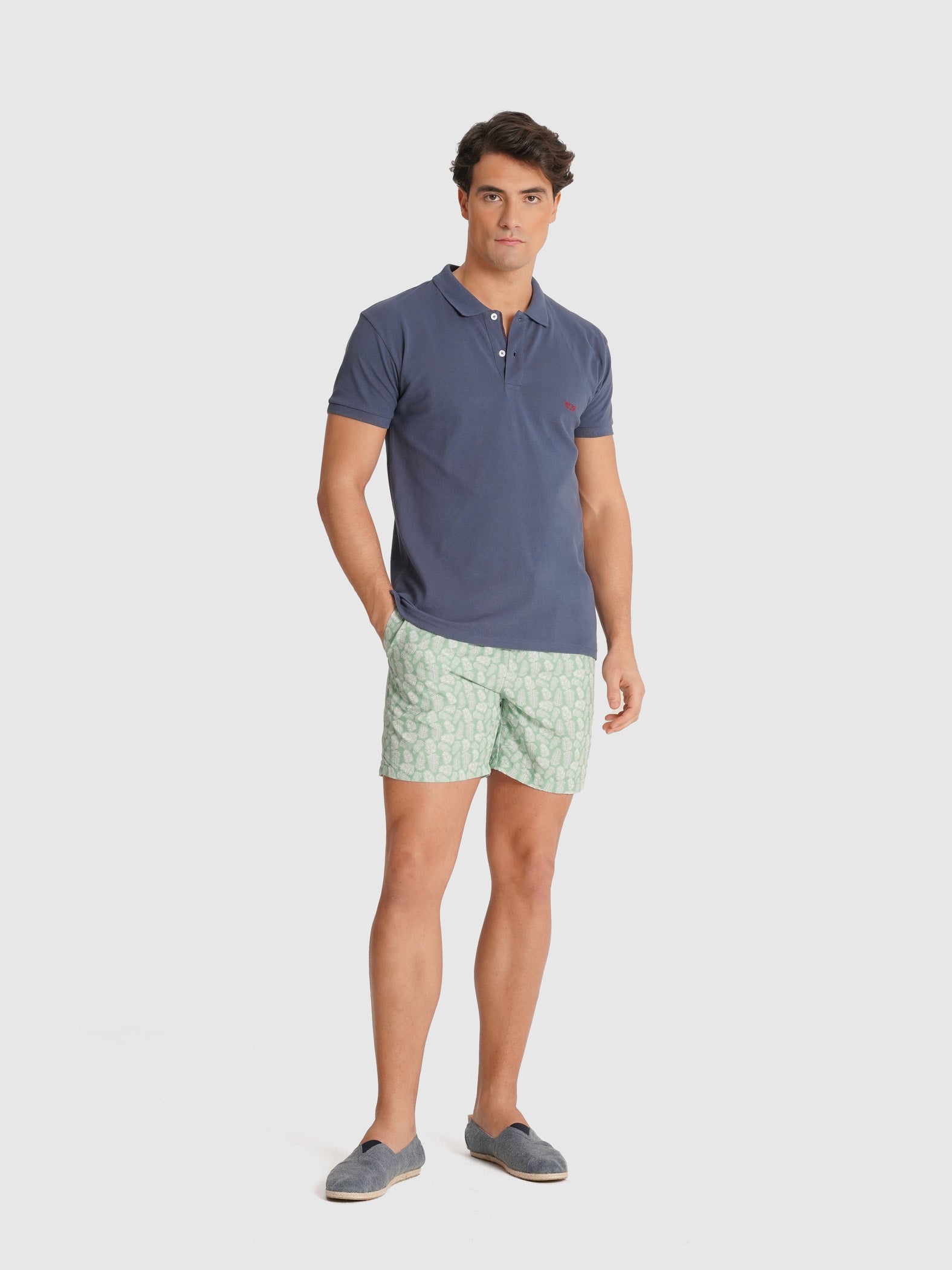 POLO PIQUET AZUL MANGA CURTA REGULAR FIT MR. BLUE