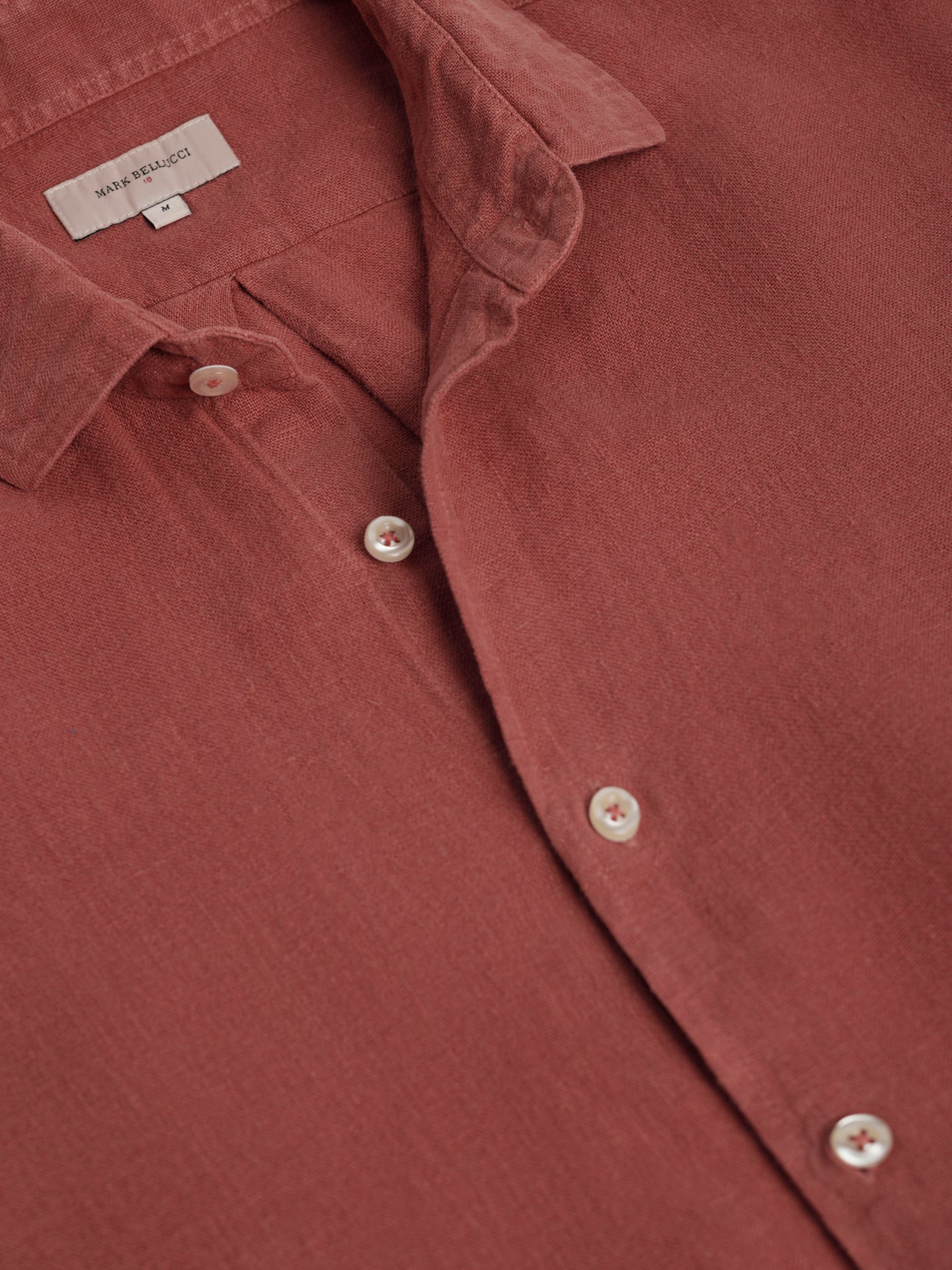 Tailored Fit Pink Linen Shirt Mr. Blue
