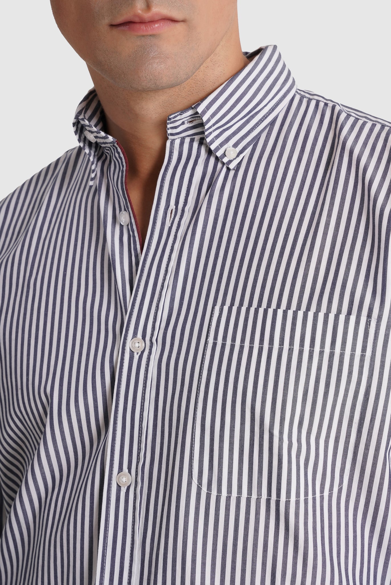 Camisa Algodão Azul Manga Comprida Regular Fit Mr. Blue