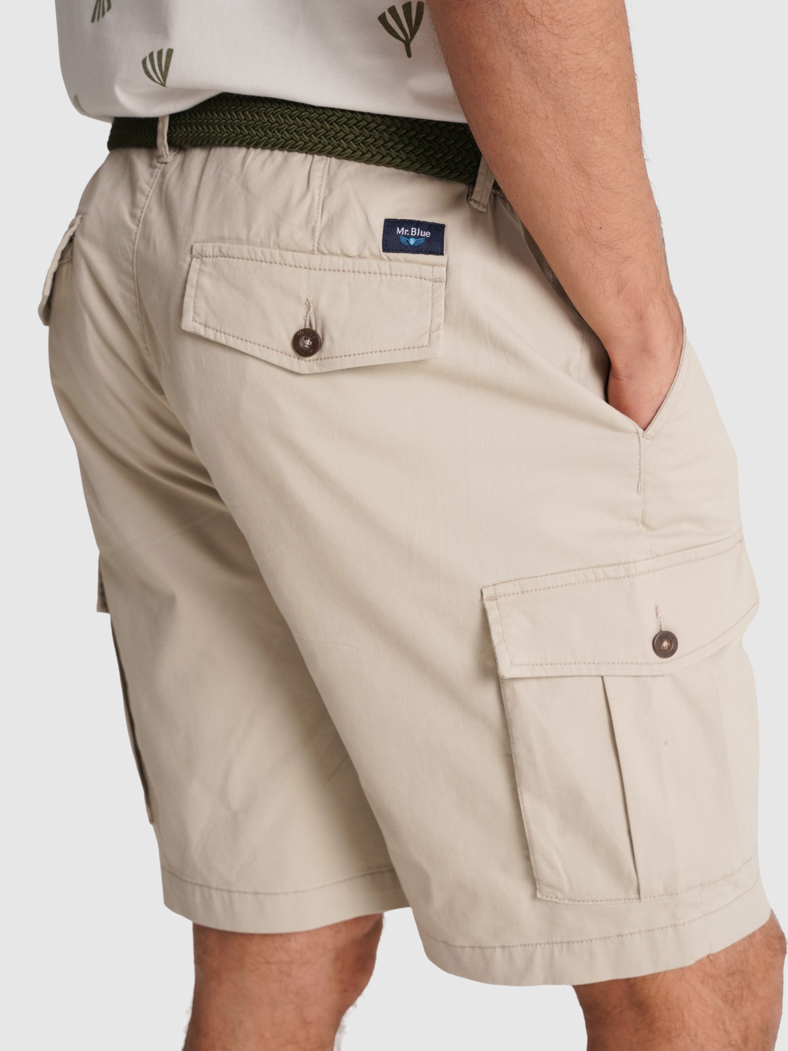 BEIGE BERMUDA REGULAR FIT MR. BLUE