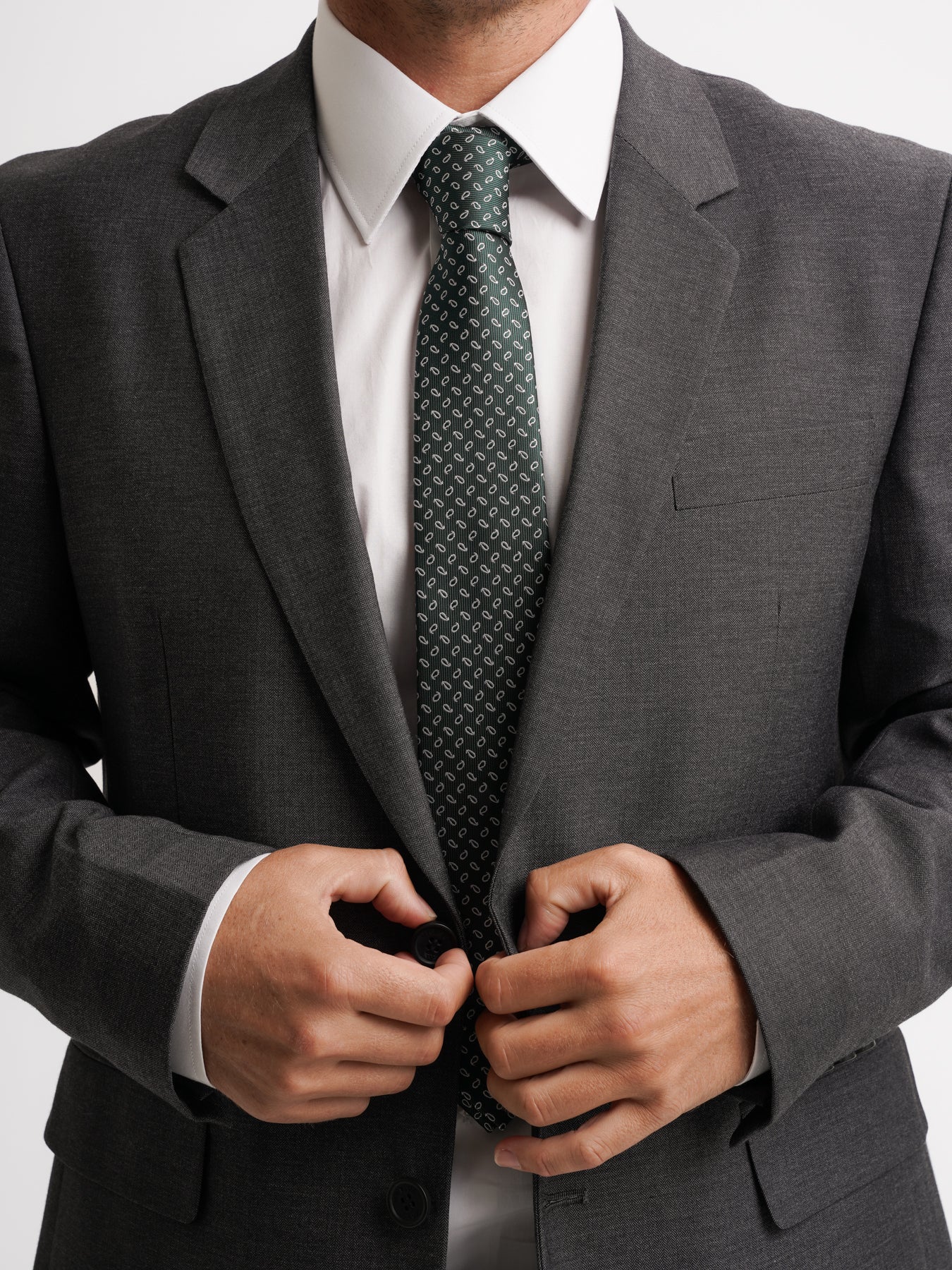 Gray Suit With Plain Mr. Blue