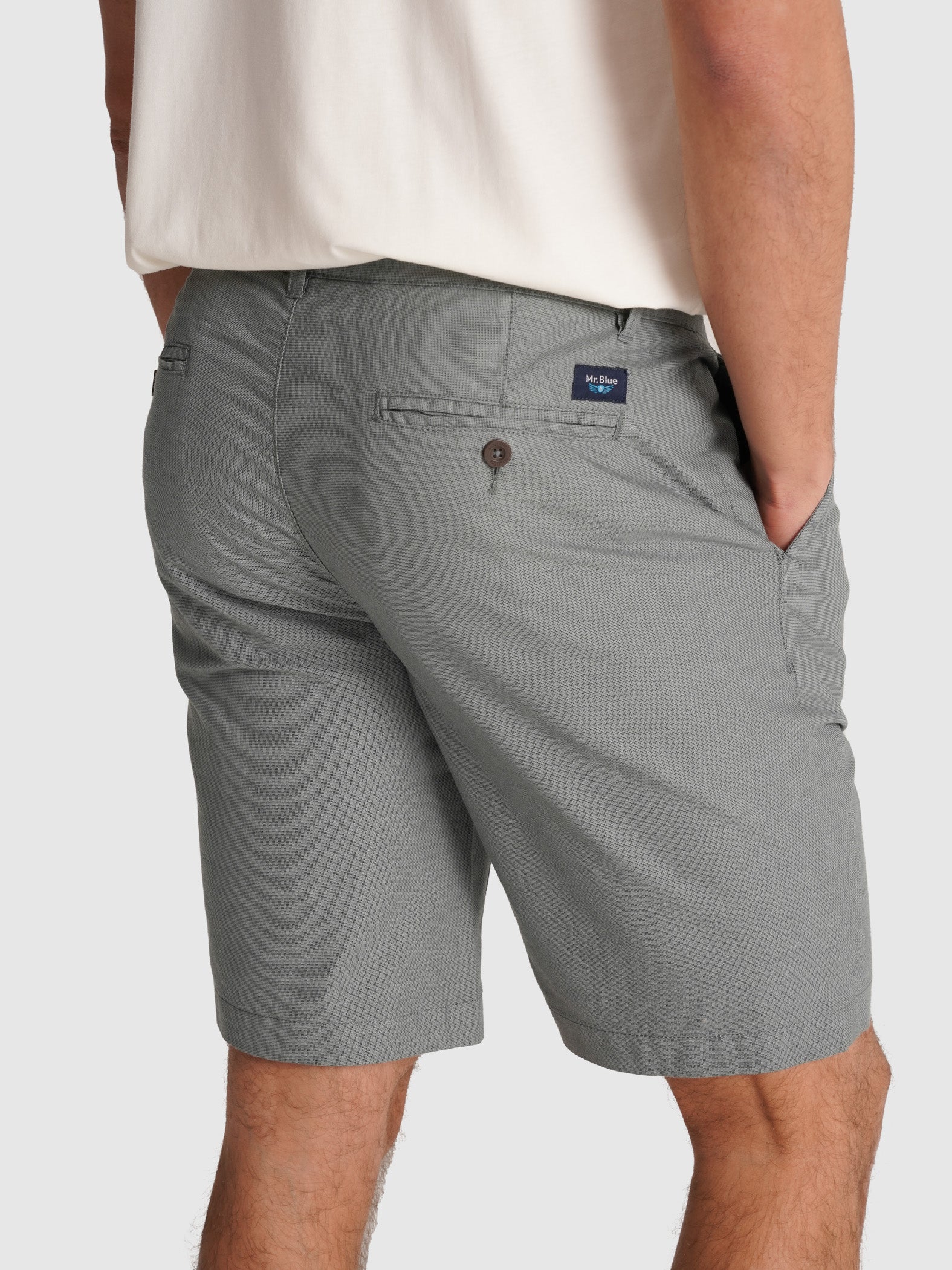 BERMUDA CHAMBRAY VERDES REGULAR FIT MR. BLUE