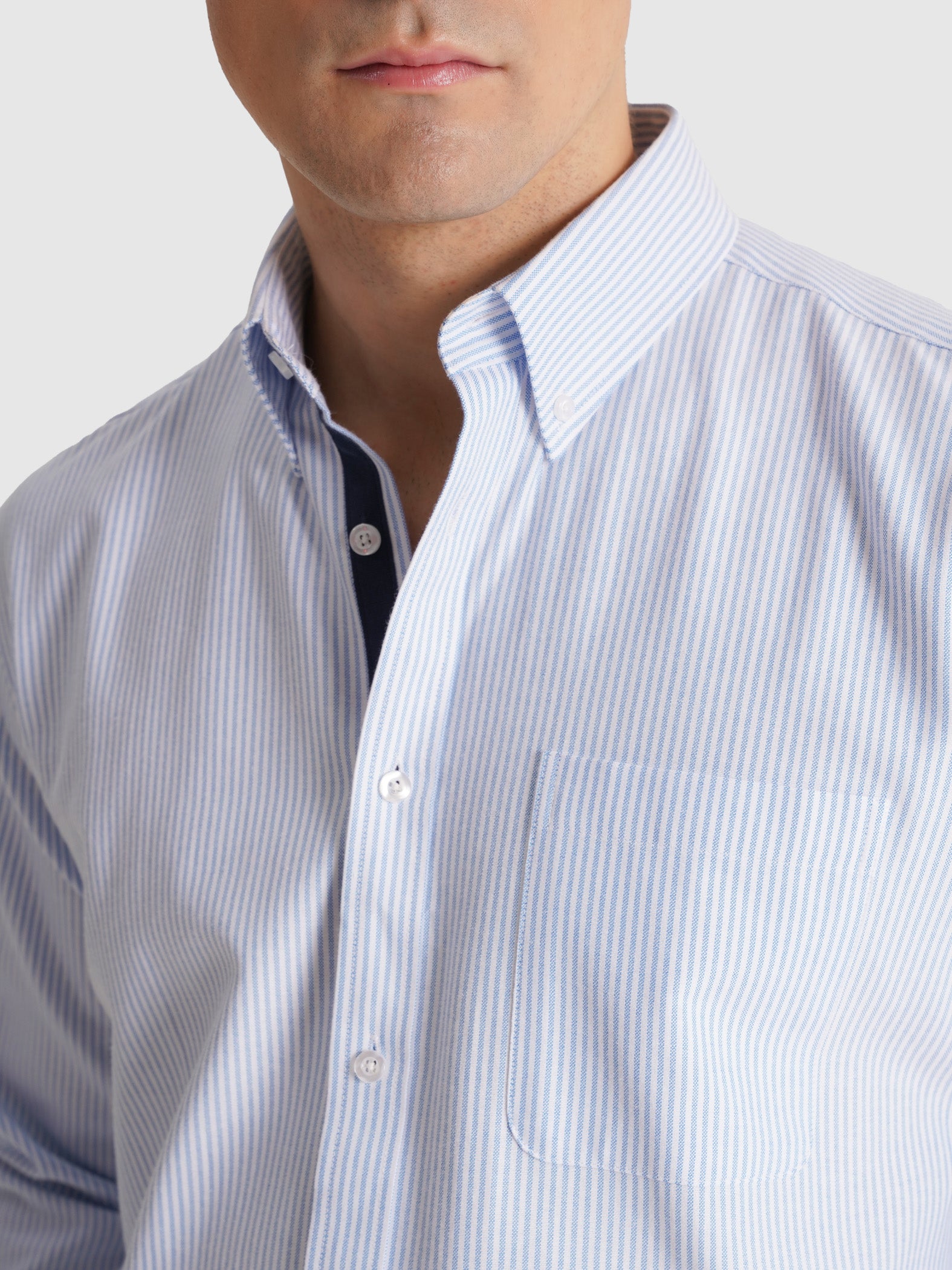 CAMISA AZUL MANGA COMPRIDA REGULAR FIT MR. BLUE