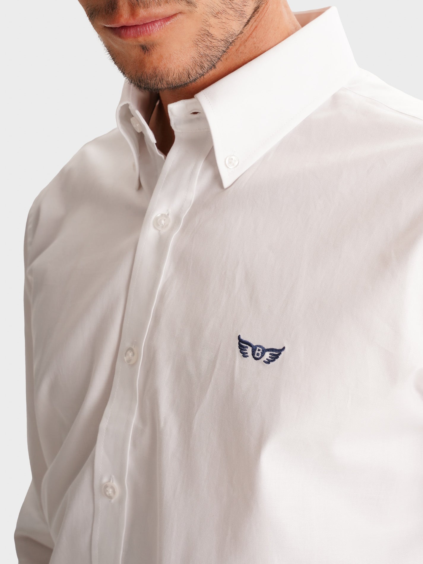 CAMISA MR BLANCA REGULAR FIT. AZUL