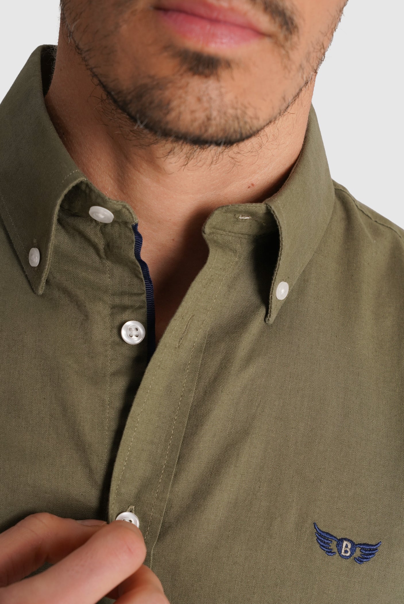 CAMISA VERDE MANGA COMPRIDA REGULAR FIT MR. BLUE
