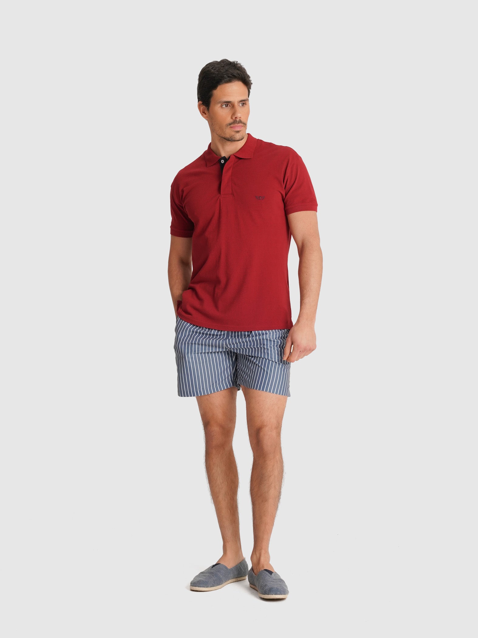 POLO PIQUET VERMELHO MANGA CURTA REGULAR FIT MR. BLUE