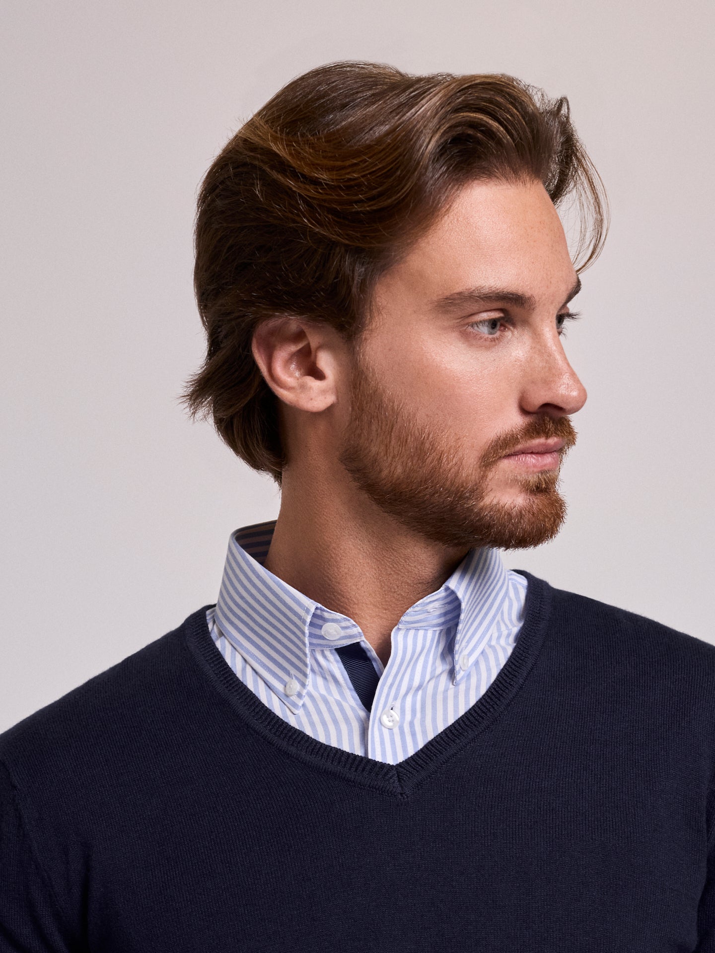 PULLOVER ALGODÃO AZUL MANGA COMPRIDA REGULAR FIT MR. BLUE