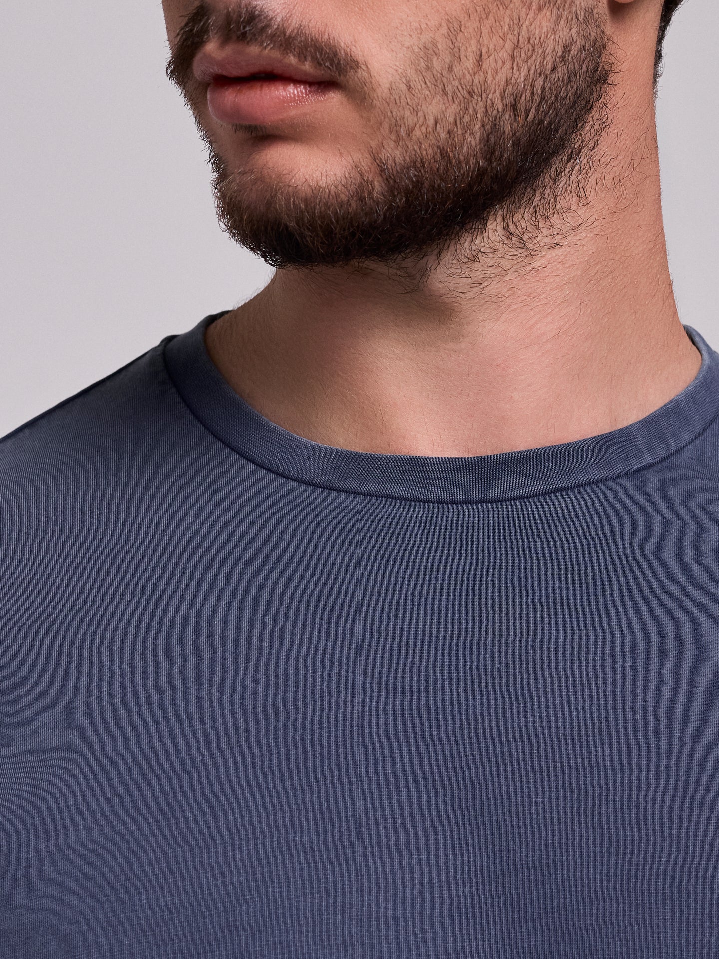 BLUE COTTON T-SHIRT SHORT SLEEVE REGULAR FIT MR. BLUE
