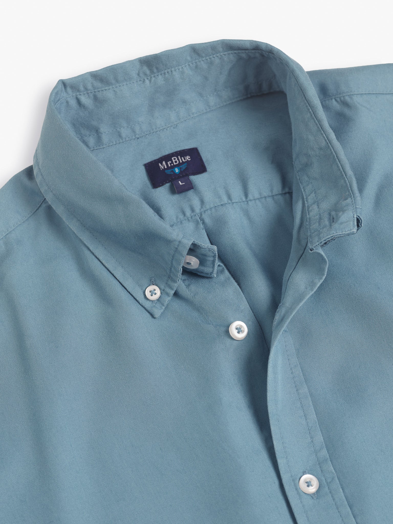 CAMISA MR AZUL MANGA LARGA REGULAR FIT. AZUL