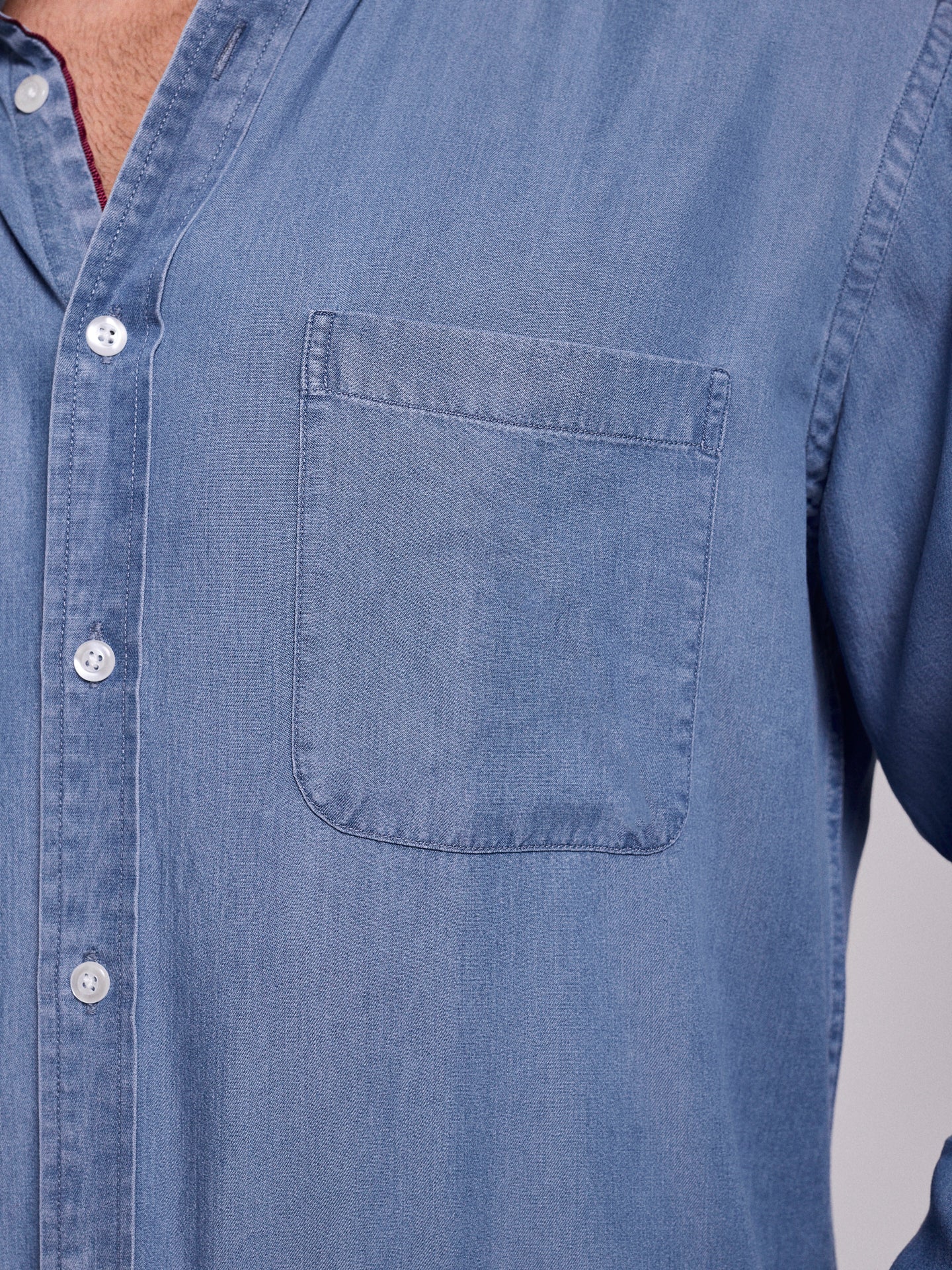 CAMISA GANGA AZUL MANGA COMPRIDA REGULAR FIT MR. BLUE