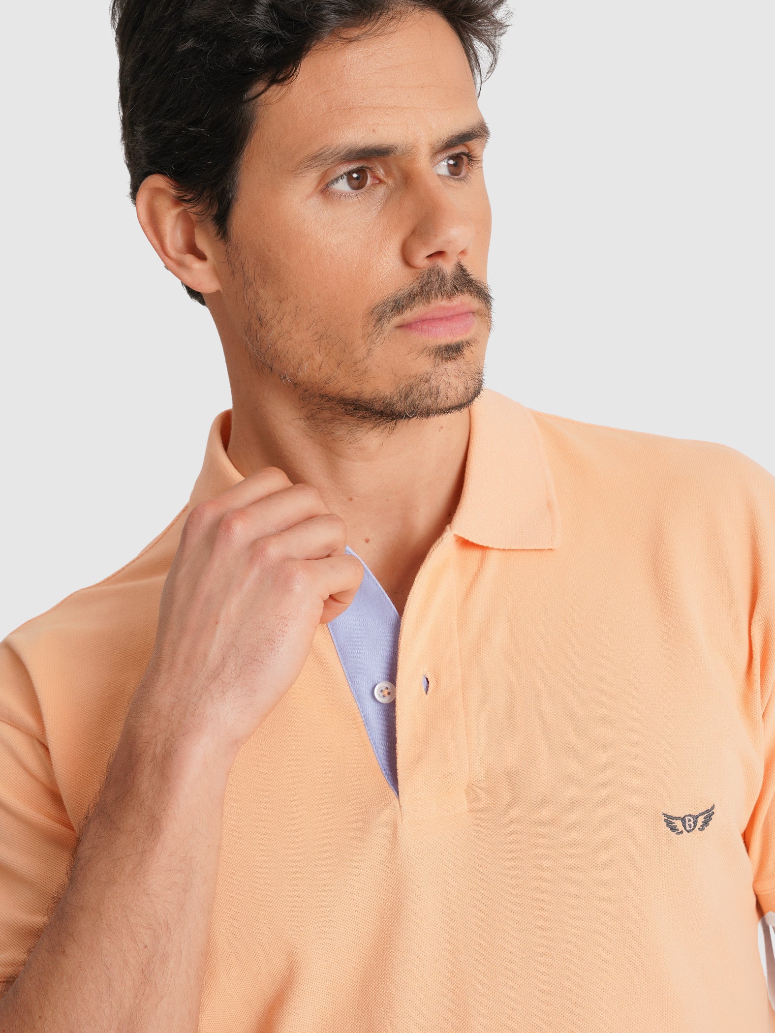 POLO PIQUET LARANJA MANGA CURTA REGULAR FIT MR. BLUE