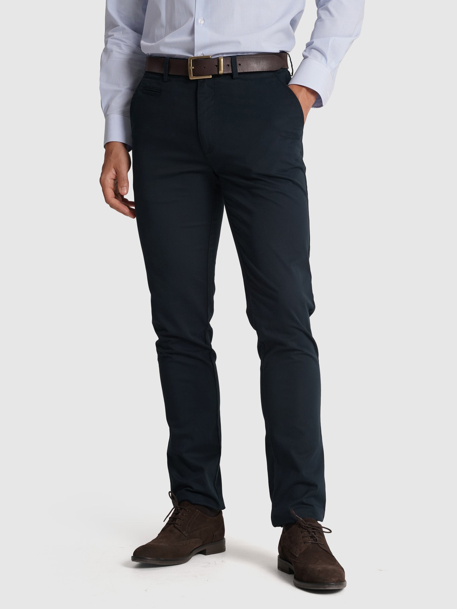CALÇAS ALGODÃO AZUIS SLIM FIT MR. BLUE