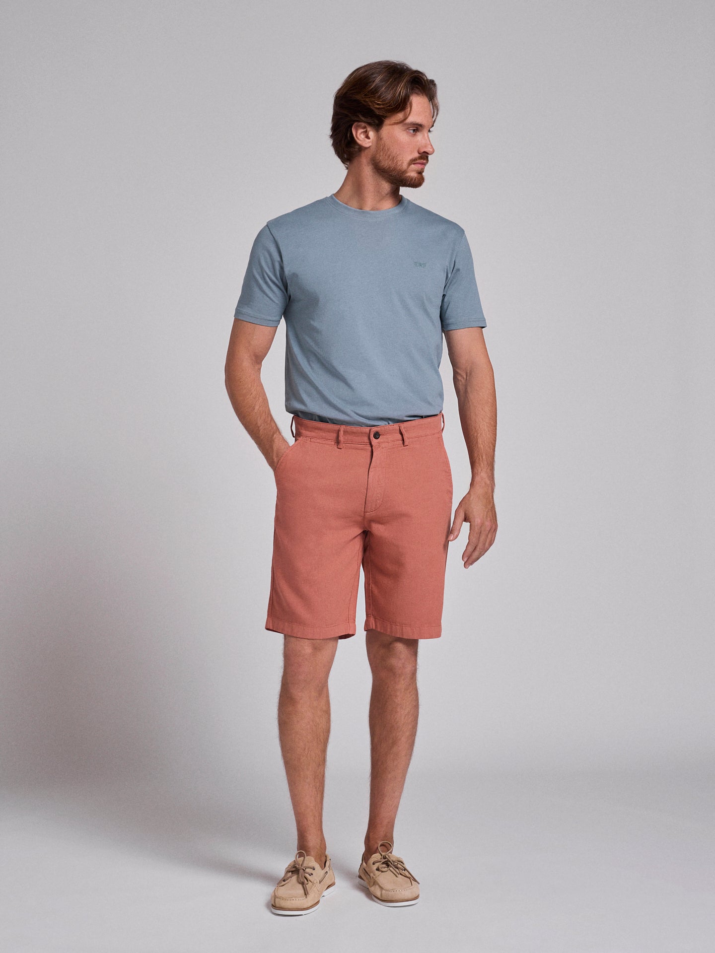 ROSAS LINEN BERMUDA REGULAR FIT MR. BLUE
