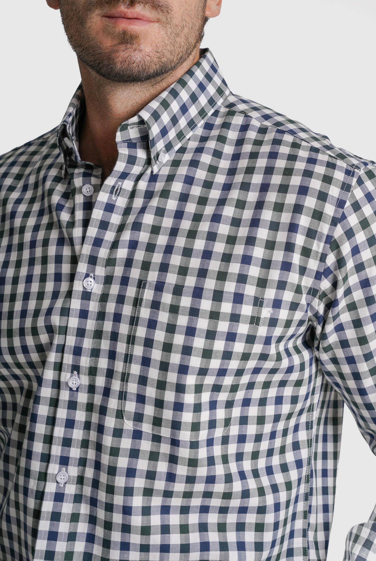 CAMISA TWILL REGULAR FIT BRANCA AO QUADRADO MR. BLUE
