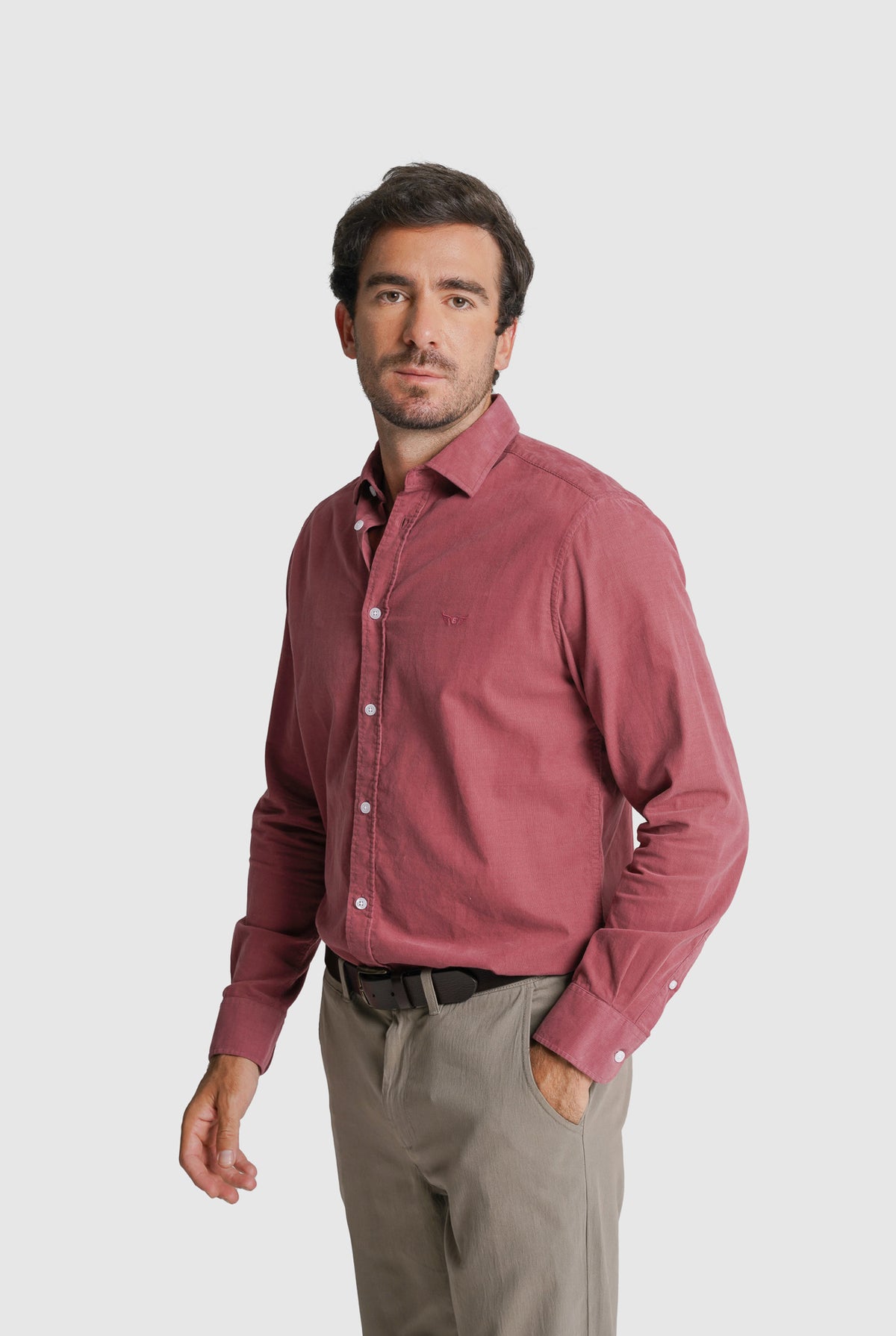 CAMISA BOMBAZINE TAILORED FIT ROSA LISA MR. BLUE