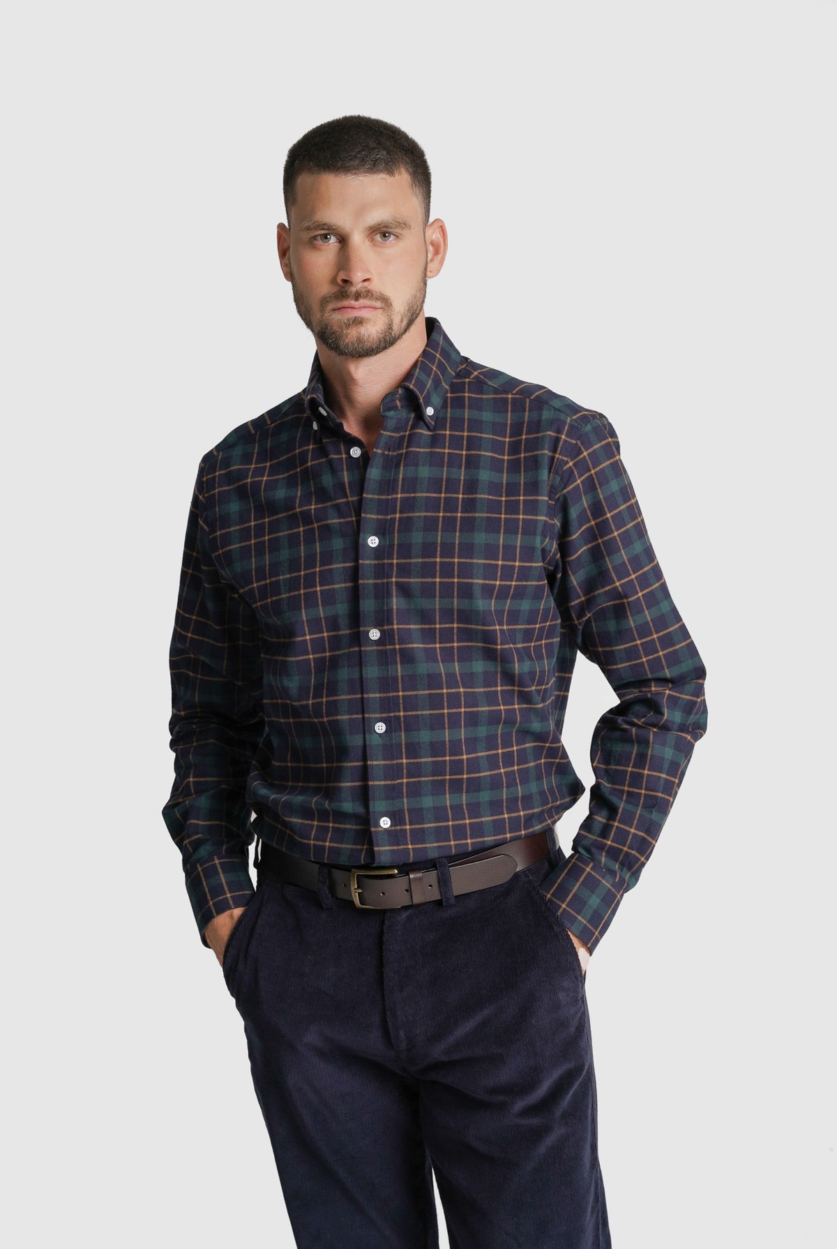 CAMISA FLANELA REGULAR FIT AZUL AO QUADRADO MR. BLUE