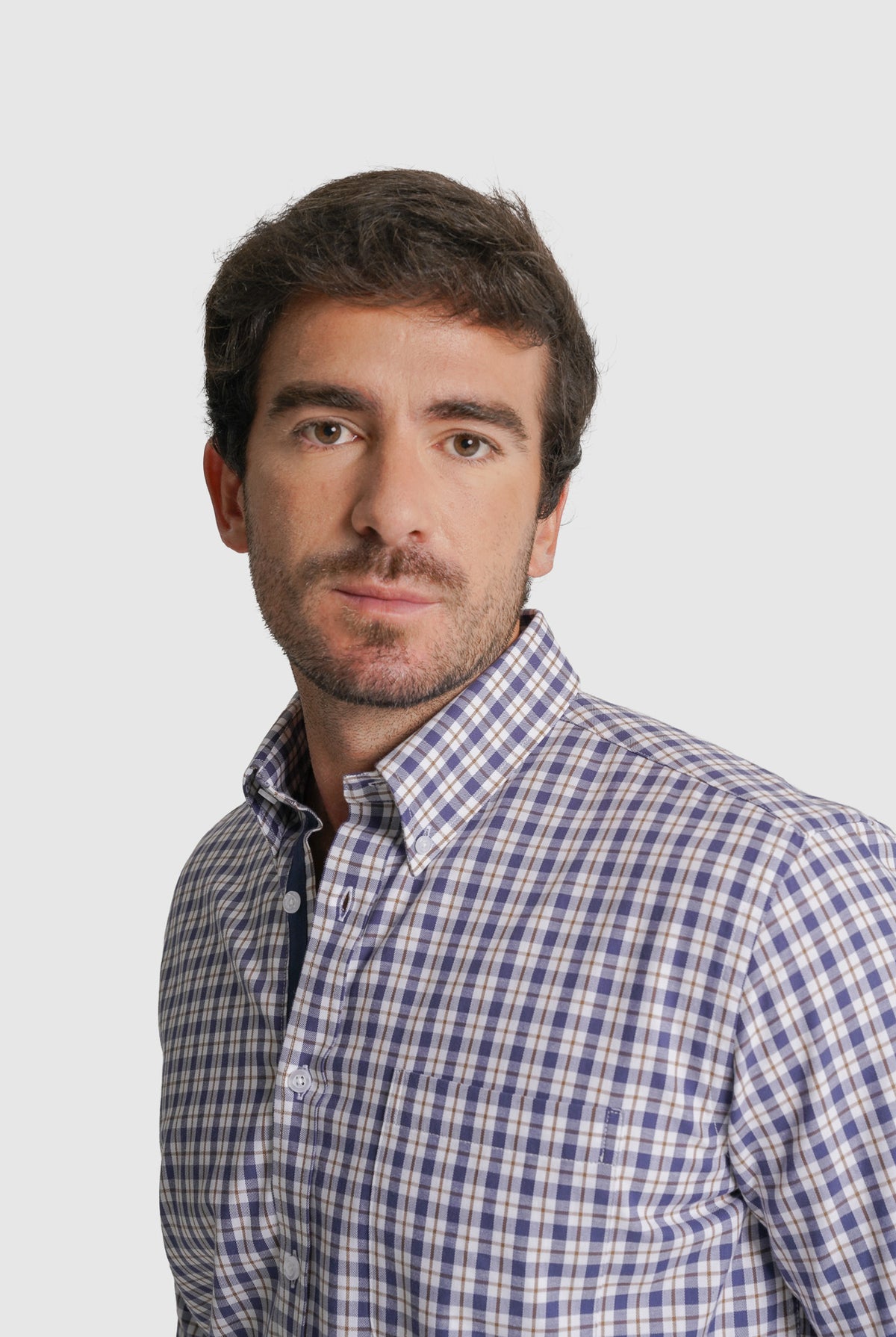 CAMISA ALGODÃO REGULAR FIT BRANCA AO QUADRADO MR. BLUE