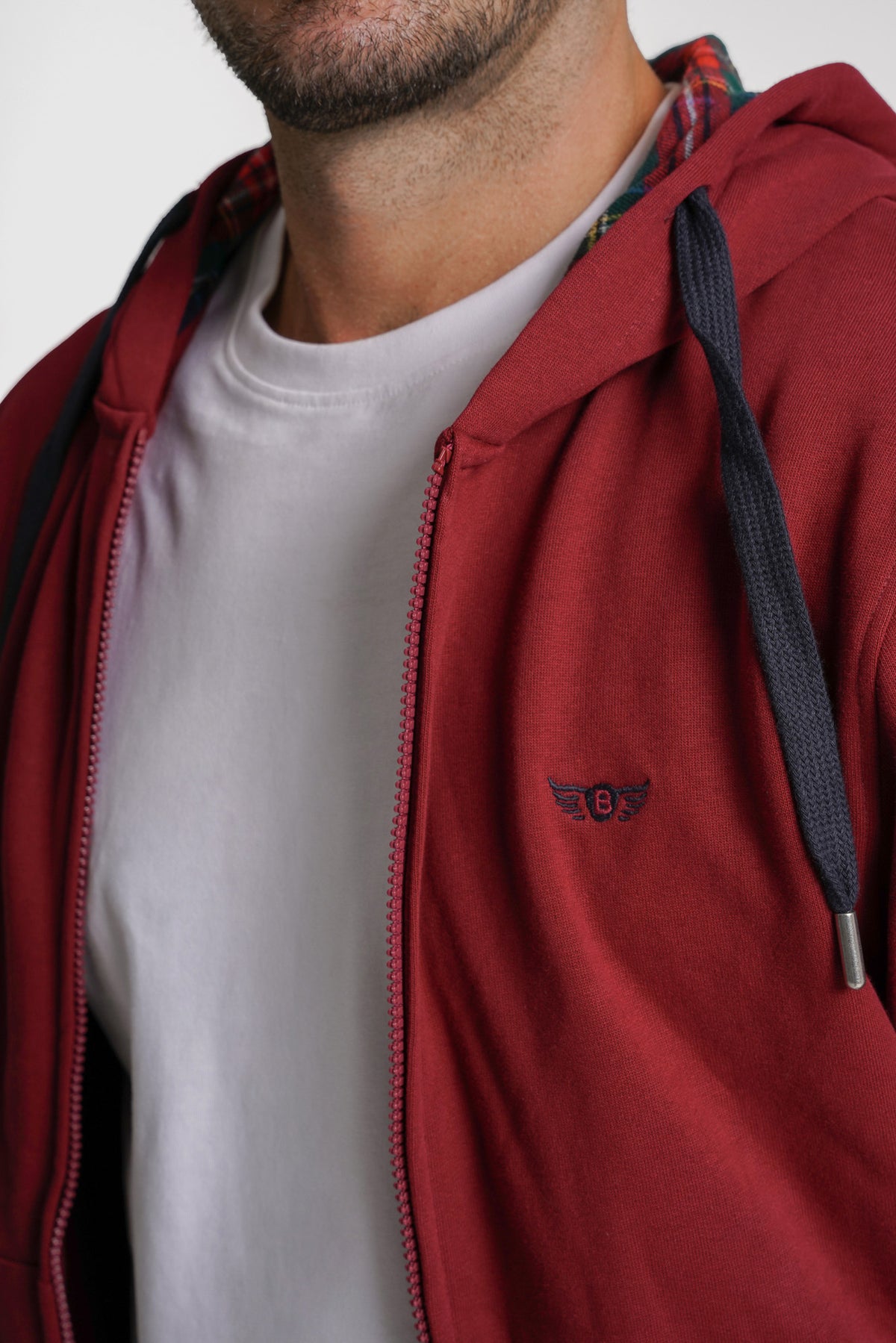 HOODIE ALGODÃO BORDEAUX LISO MR. BLUE