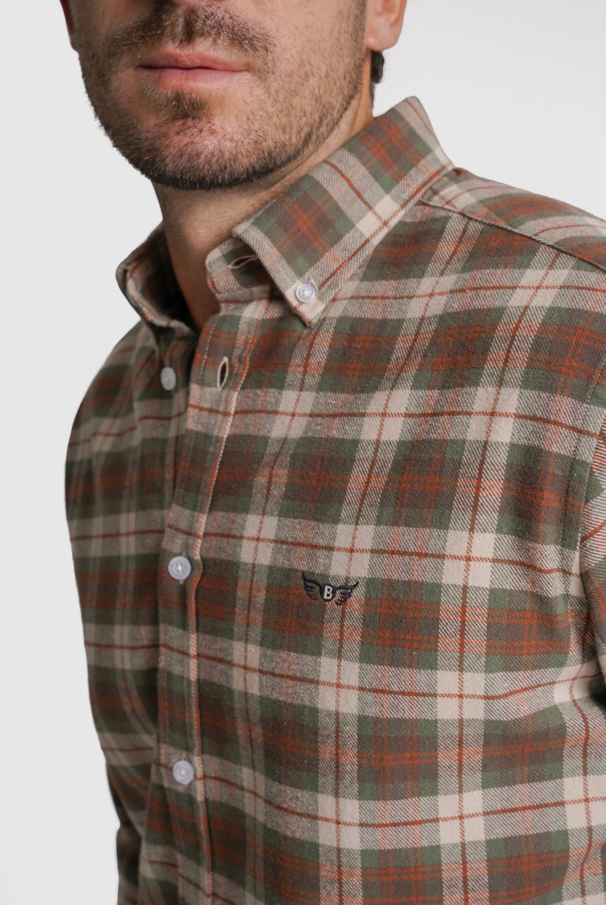 CAMISA FLANELA REGULAR FIT VERDE AO QUADRADO MR. BLUE