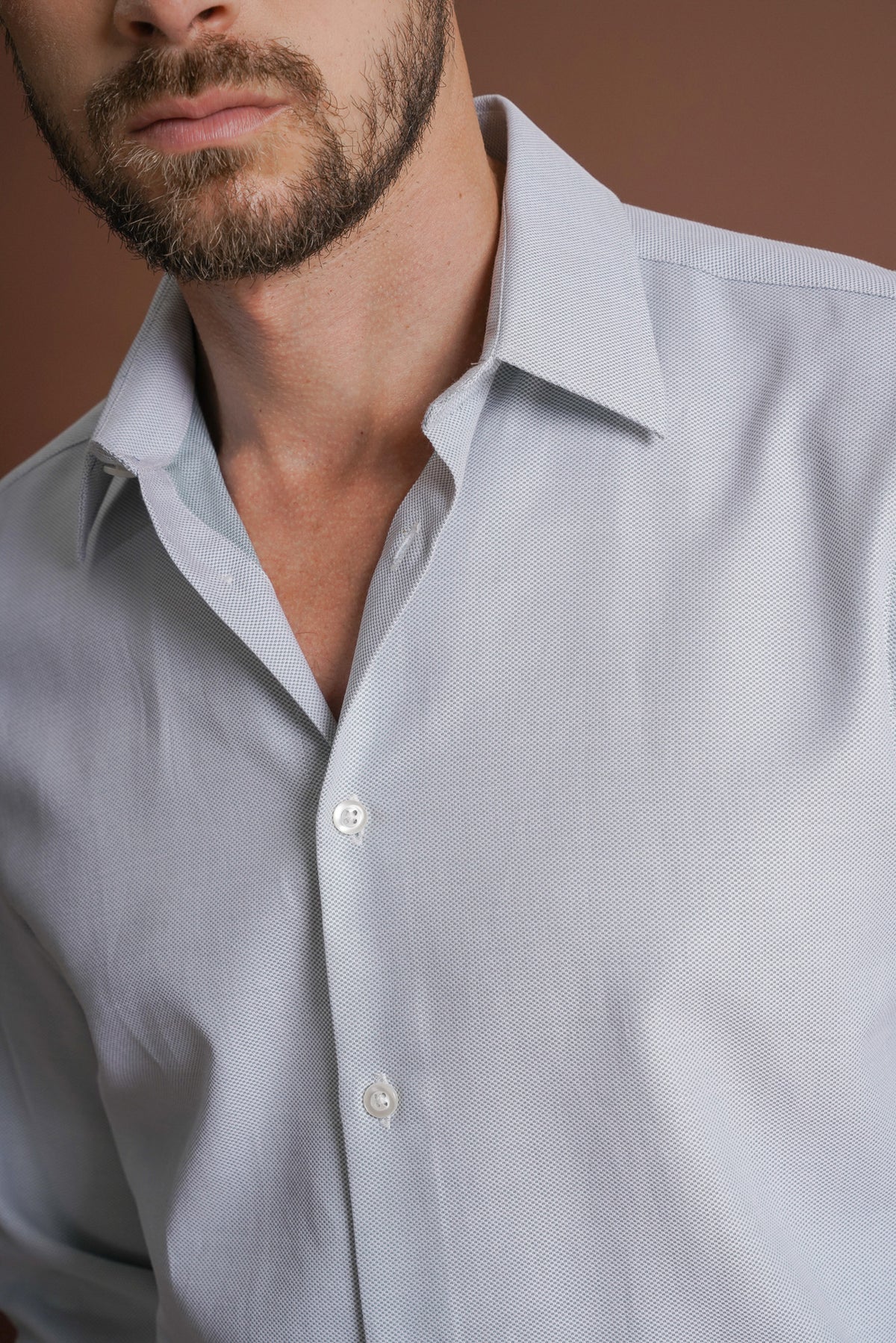 CAMISA DOBBY SLIM FIT VERDE LISA MR. BLUE