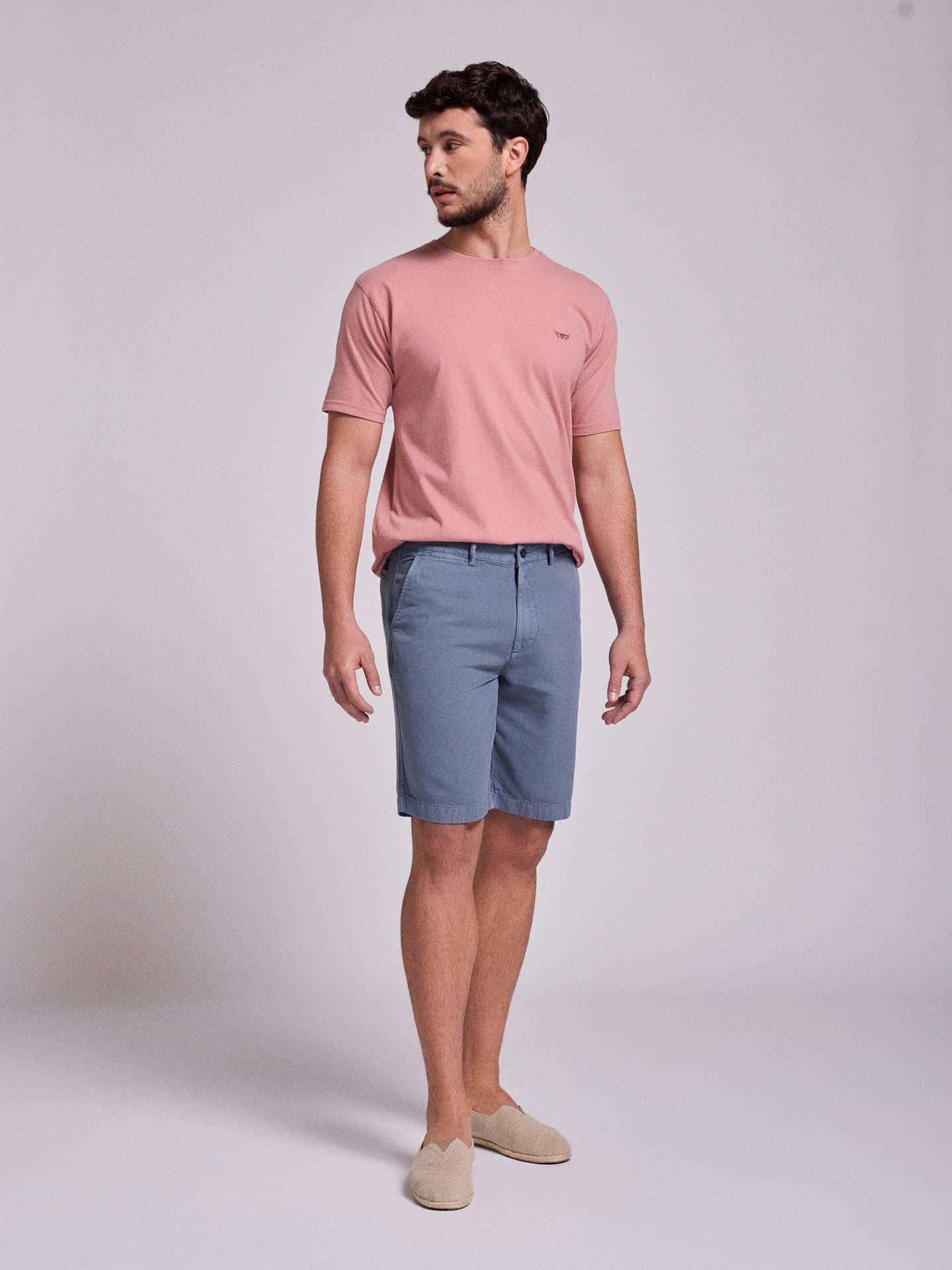 BERMUDA LINO AZUL REGULAR FIT MR. AZUL