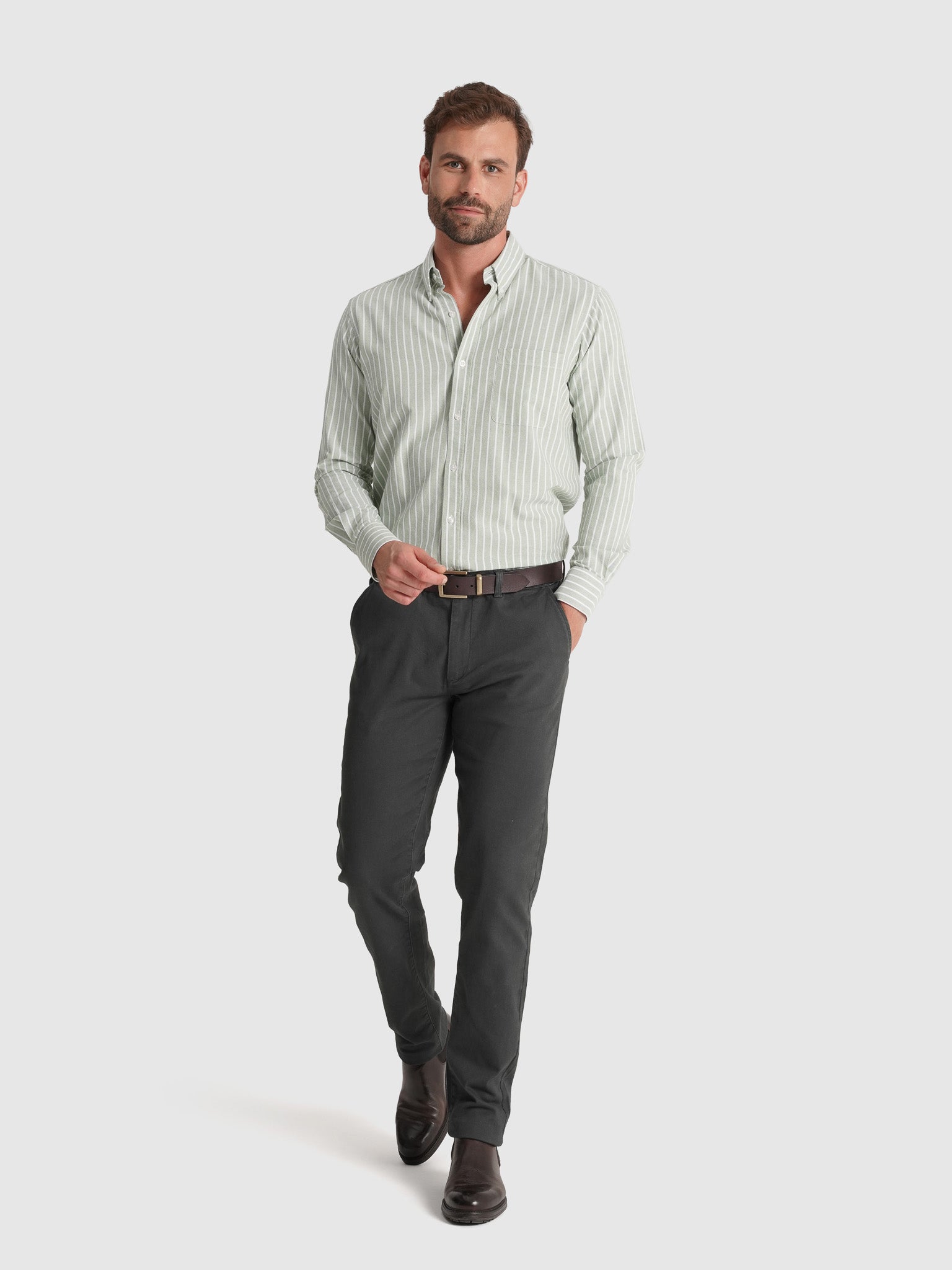 ALGODÓN GRIS SLIM FIT MR. AZUL