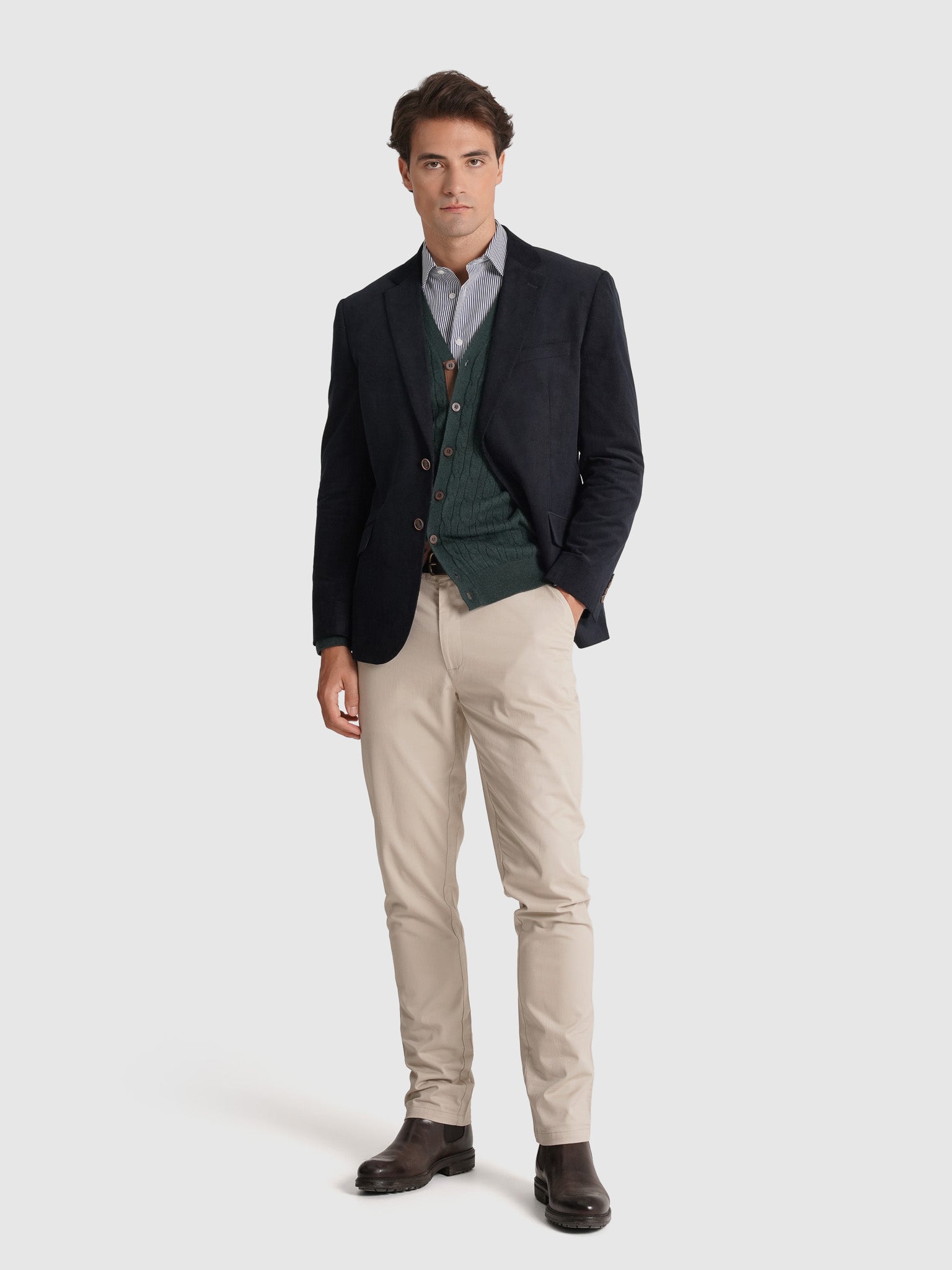 AMERICANA ALGODÓN AZUL MANGA LARGA REGULAR FIT MR. AZUL