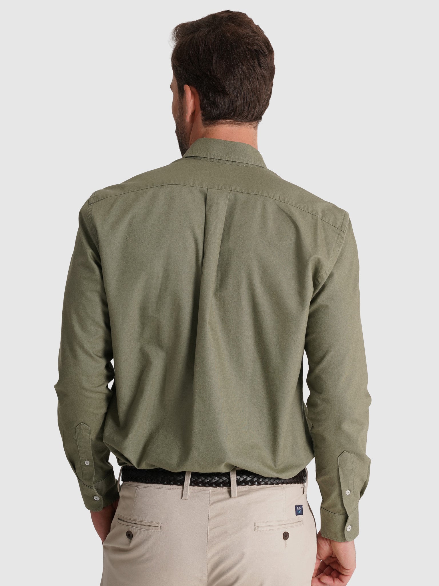 GREEN COTTON SHIRT LONG SLEEVE REGULAR FIT MR. BLUE