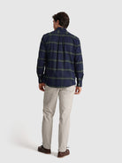 CAMISA ALGODÃO AZUL MANGA COMPRIDA REGULAR FIT MR. BLUE