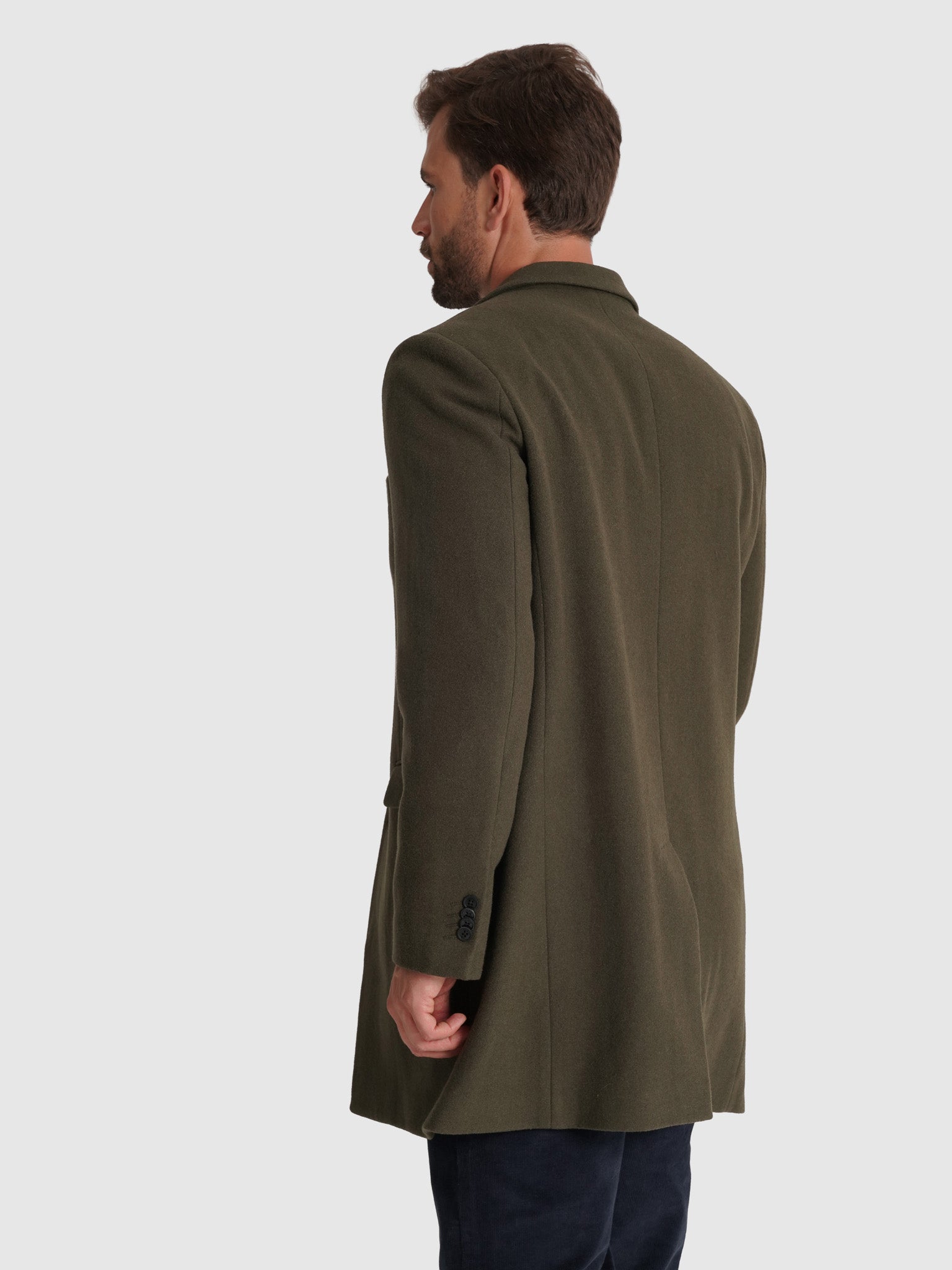 GREEN OVERCOATER LONG SLEEVE REGULAR FIT MR. BLUE