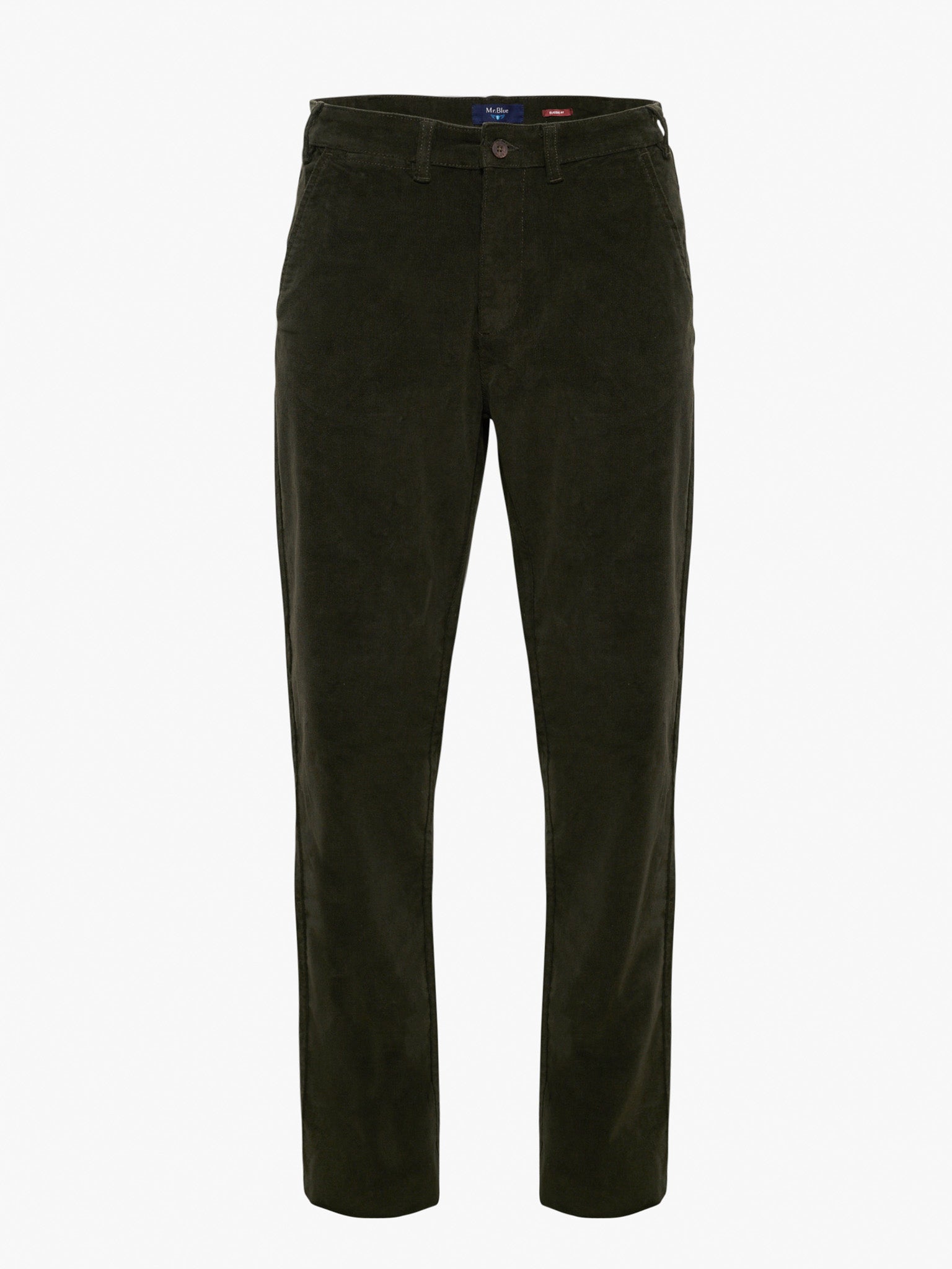 GREEN COTTON TROUSERS CLASSIC FIT MR. BLUE