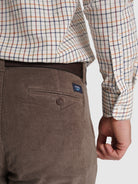 BROWN COTTON TROUSERS CLASSIC FIT MR. BLUE
