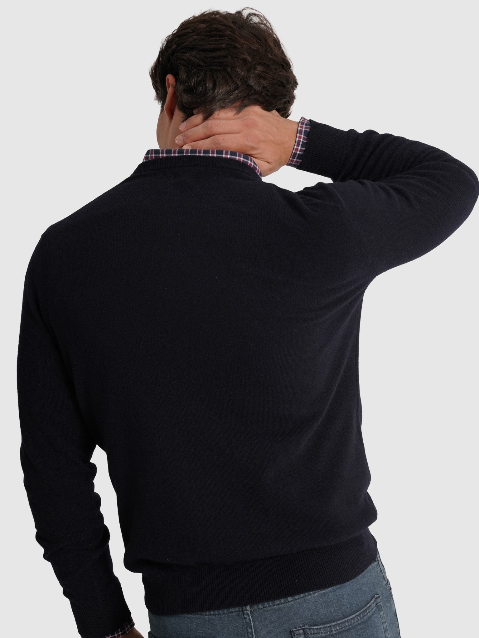 JERSEY DE LANA AZUL MANGA LARGA REGULAR FIT MR. AZUL