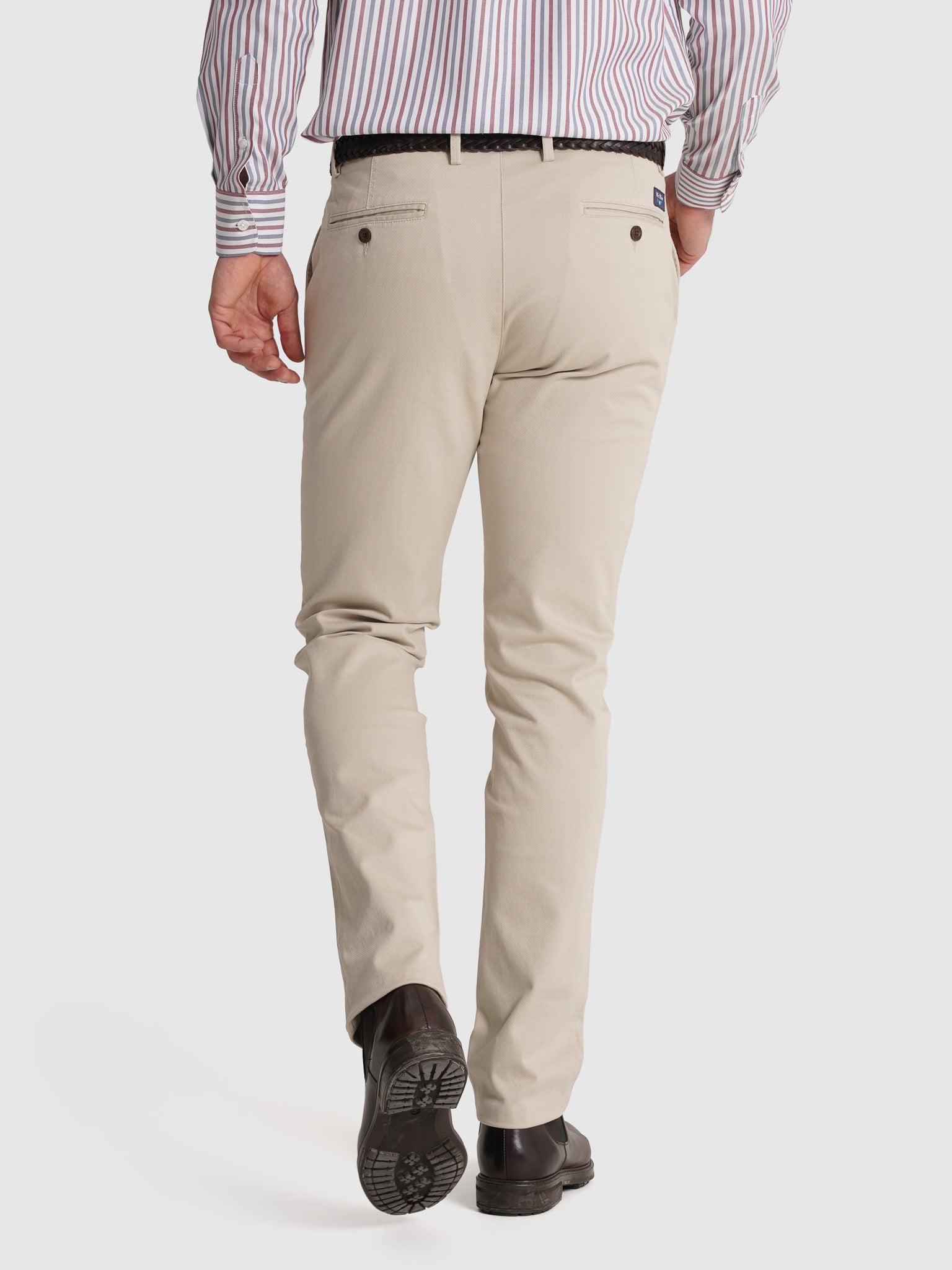 CALÇAS ALGODÃO BEGES SLIM FIT MR. BLUE