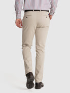 CALÇAS ALGODÃO BEGES SLIM FIT MR. BLUE